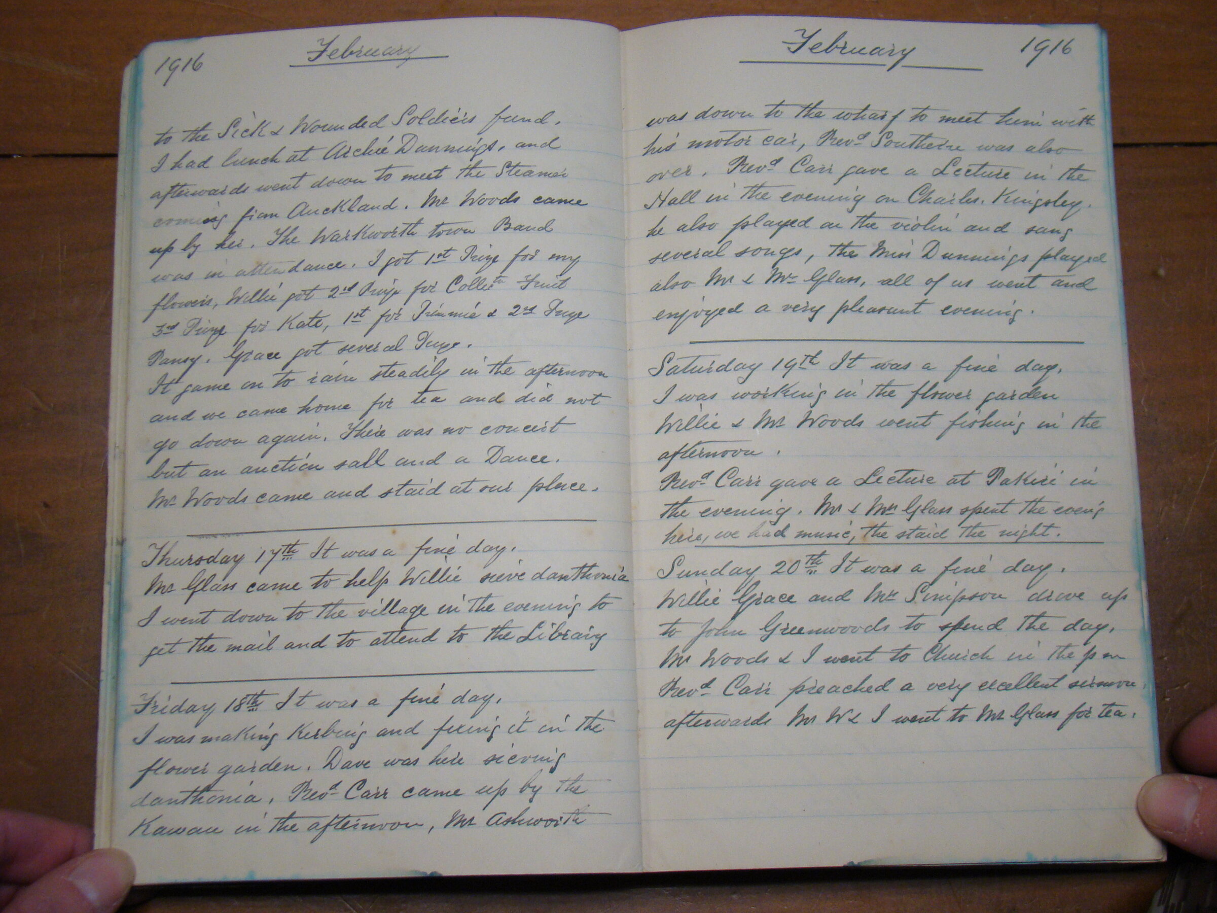 Original CS Clarke diary page