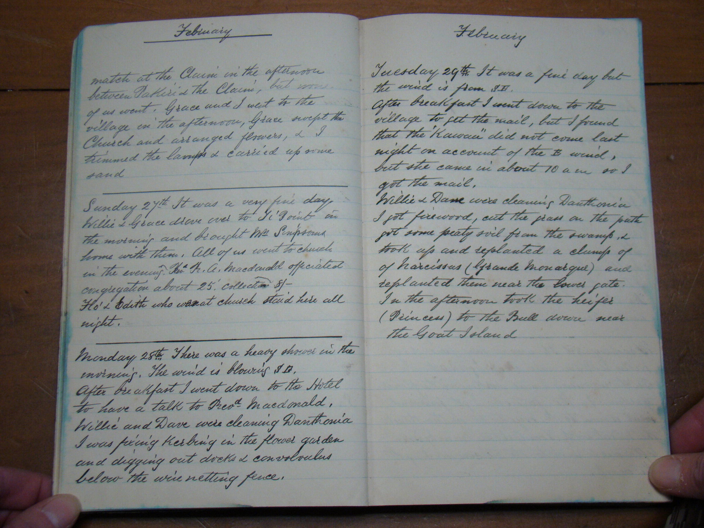 Original CS Clarke diary page