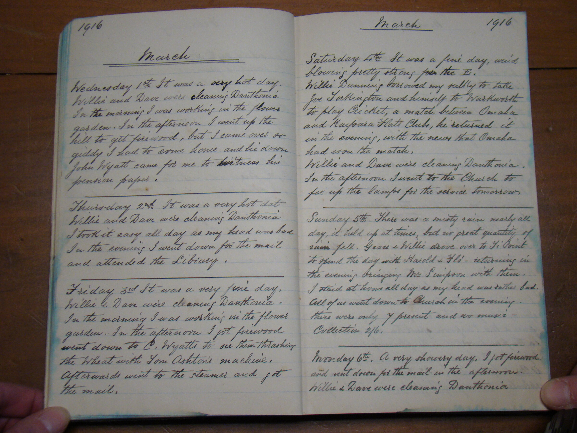 Original CS Clarke diary page