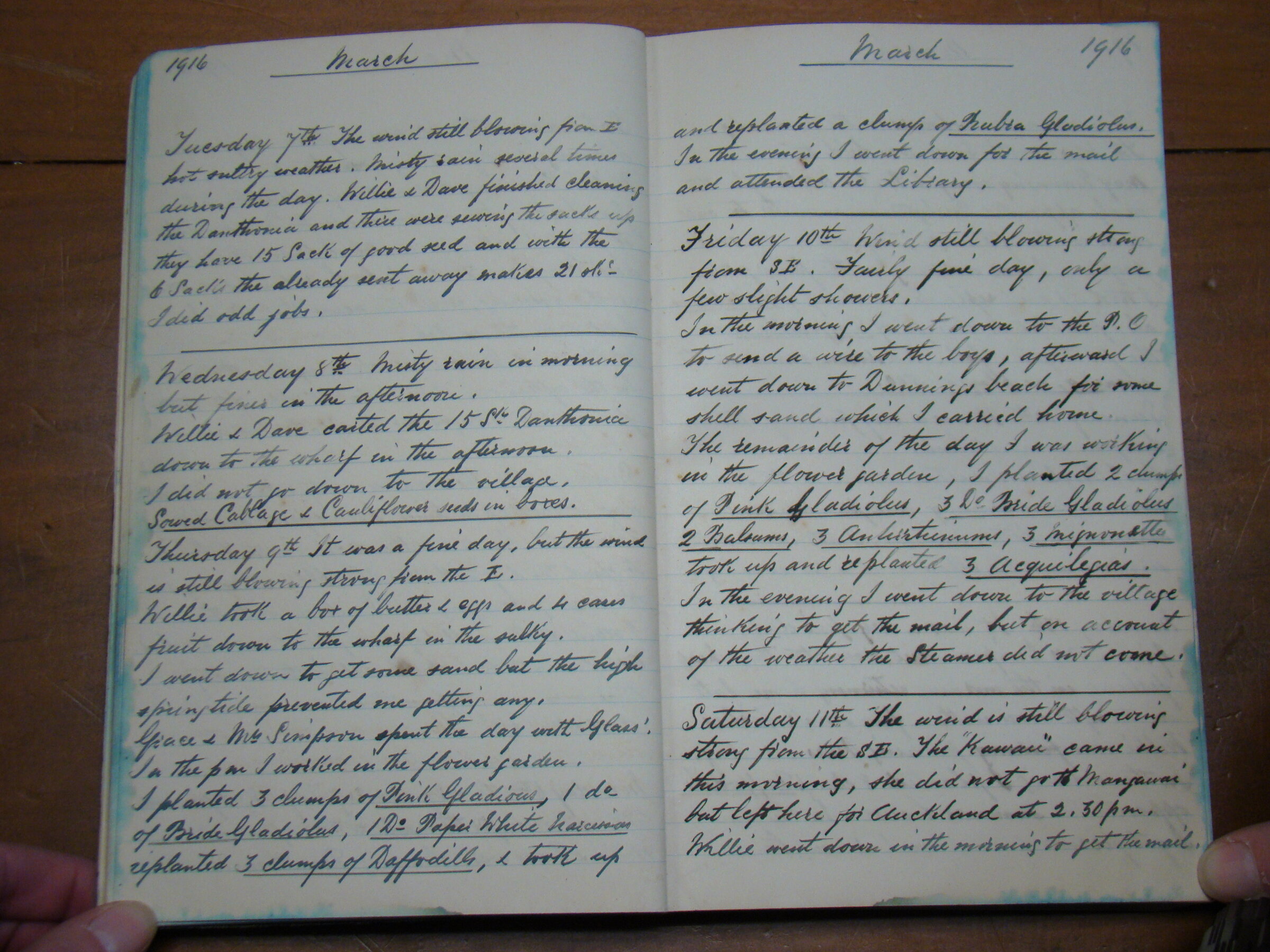 Original CS Clarke diary page