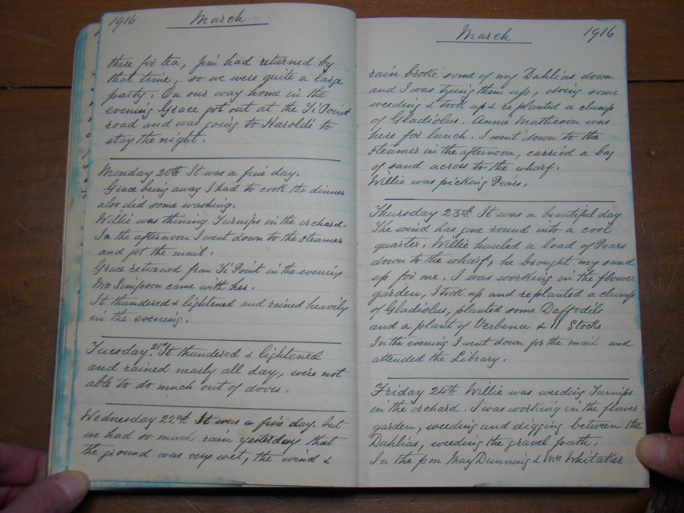 Original CS Clarke diary page