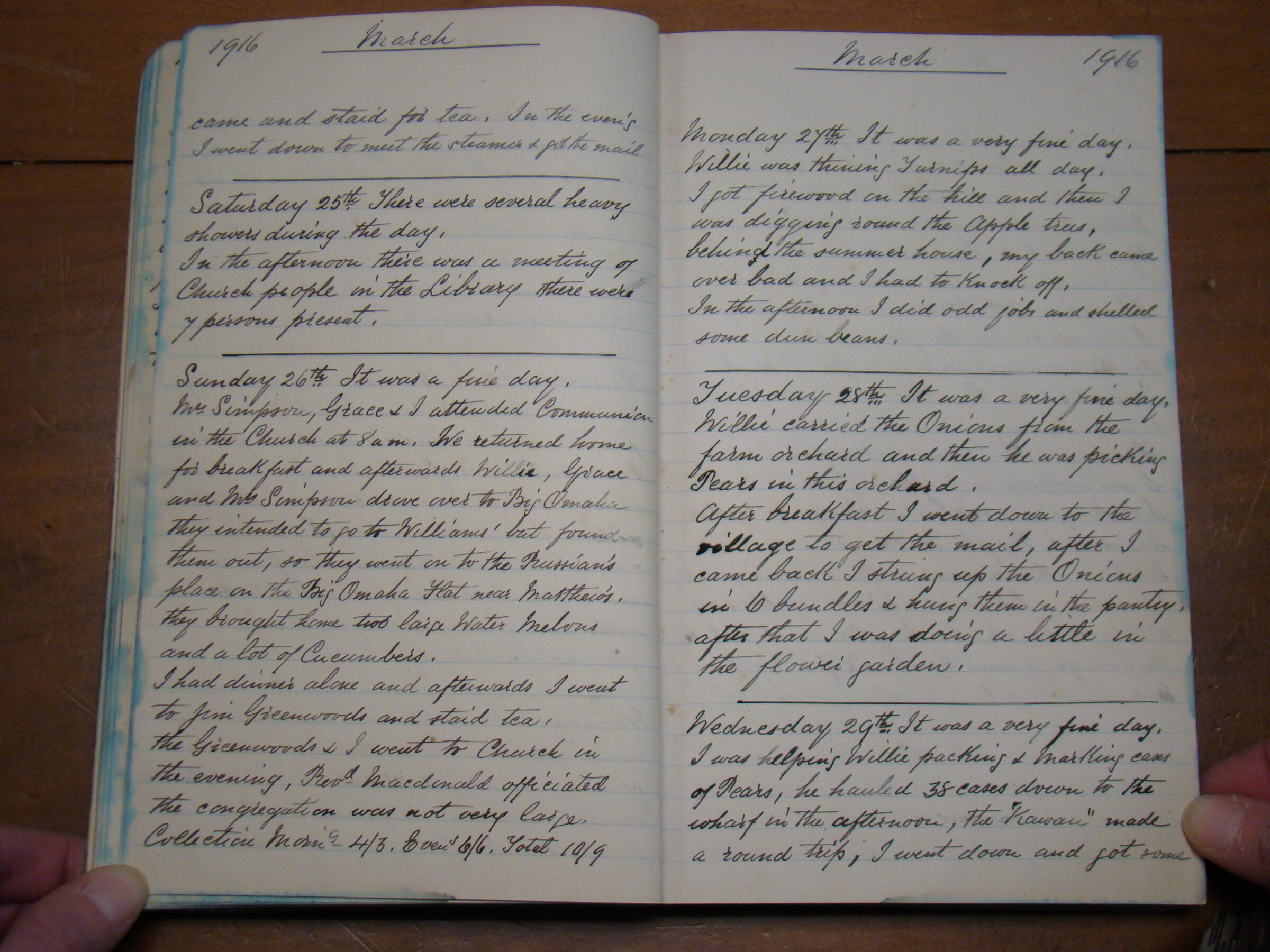 Original CS Clarke diary page