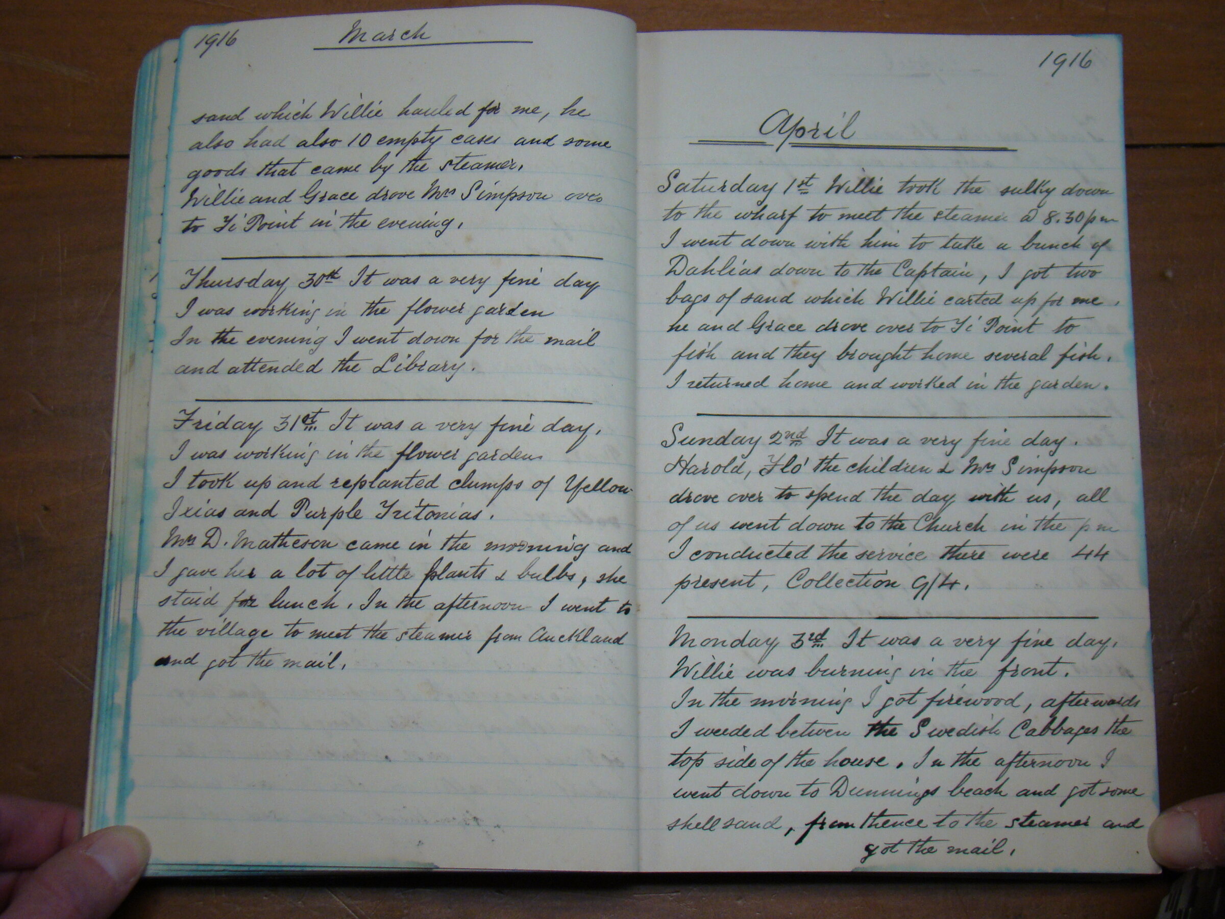 Original CS Clarke diary page