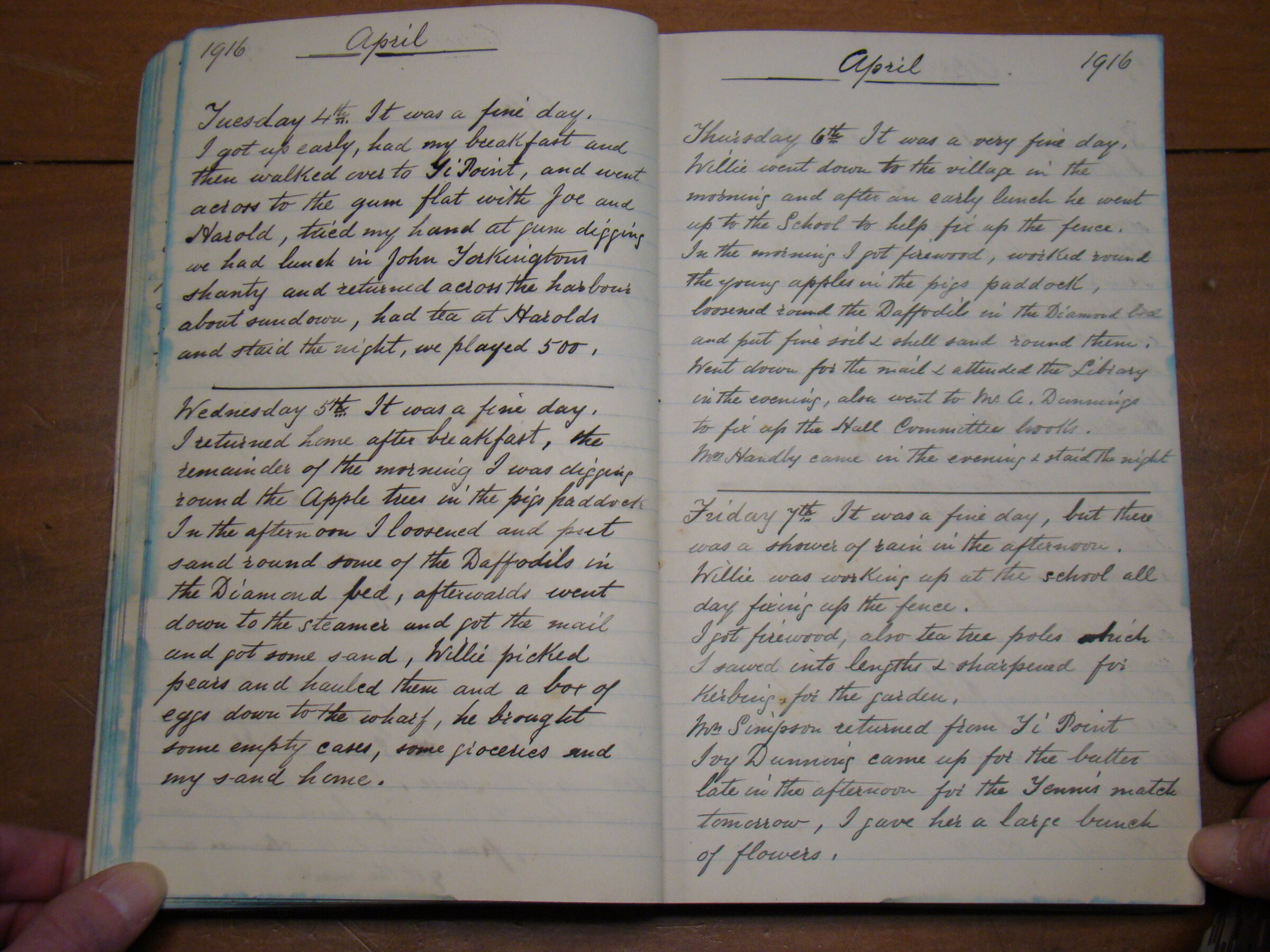 Original CS Clarke diary page
