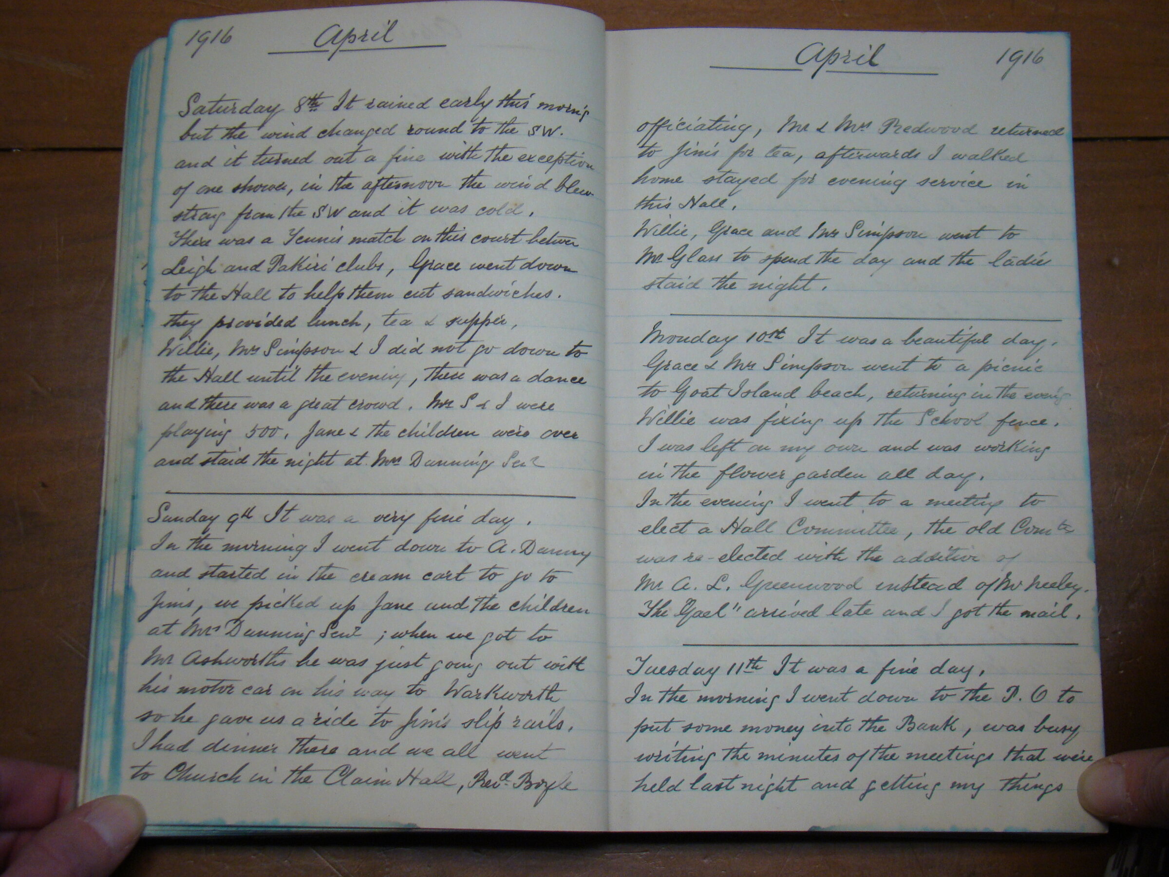 Original CS Clarke diary page