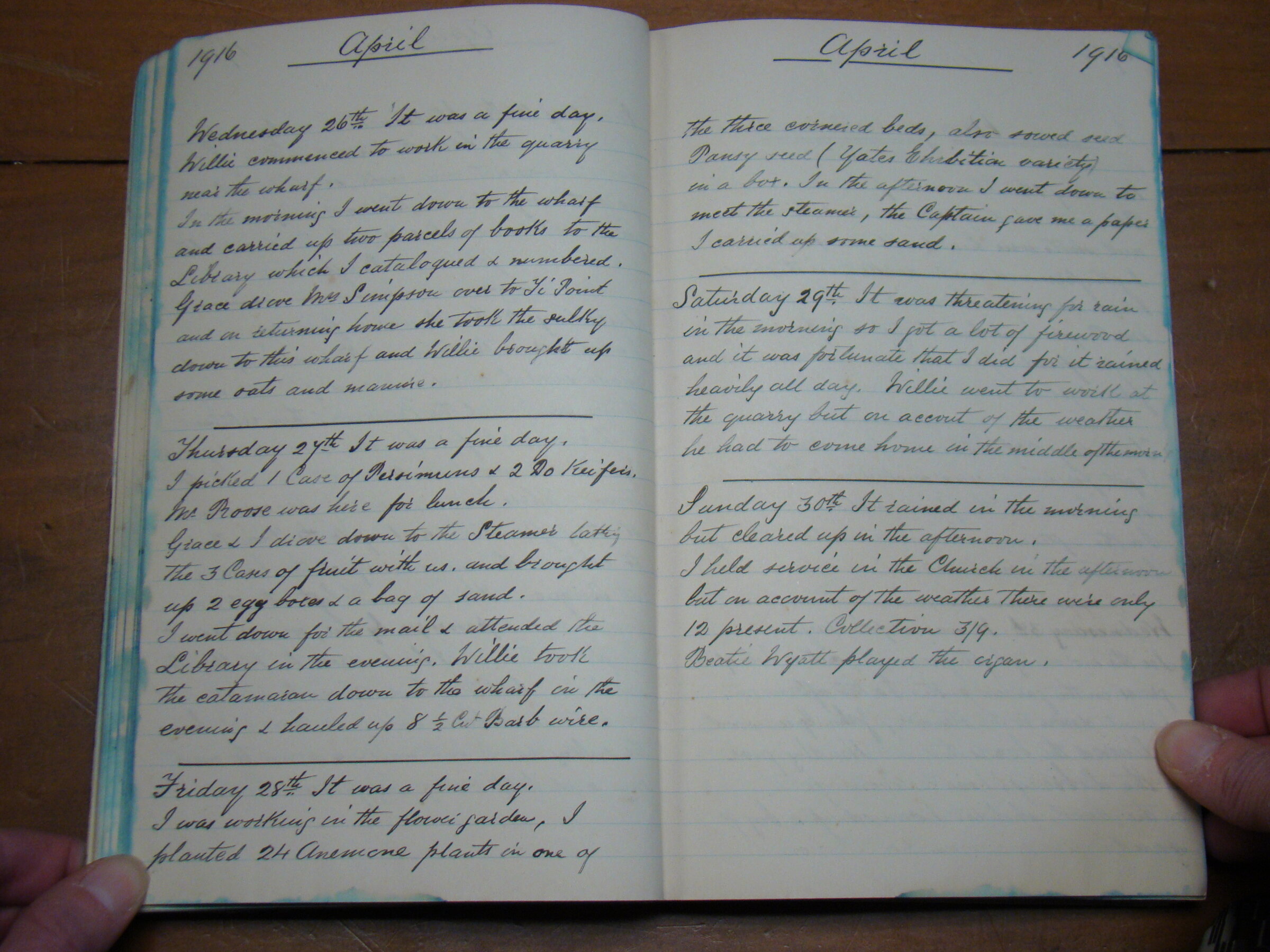 Original CS Clarke diary page