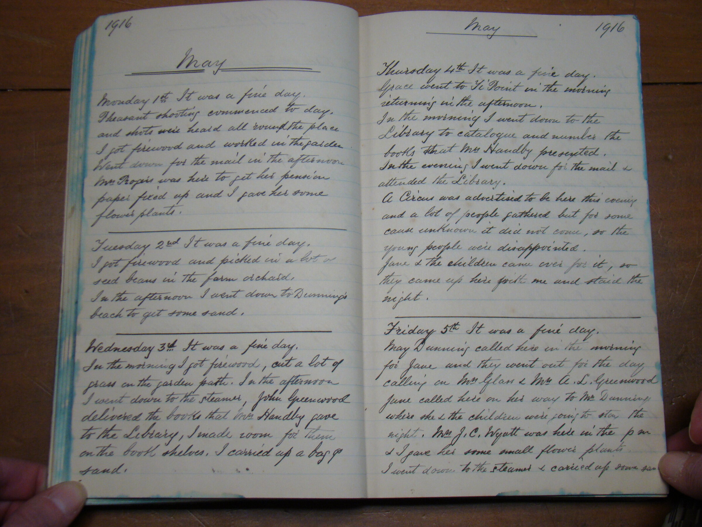 Original CS Clarke diary page
