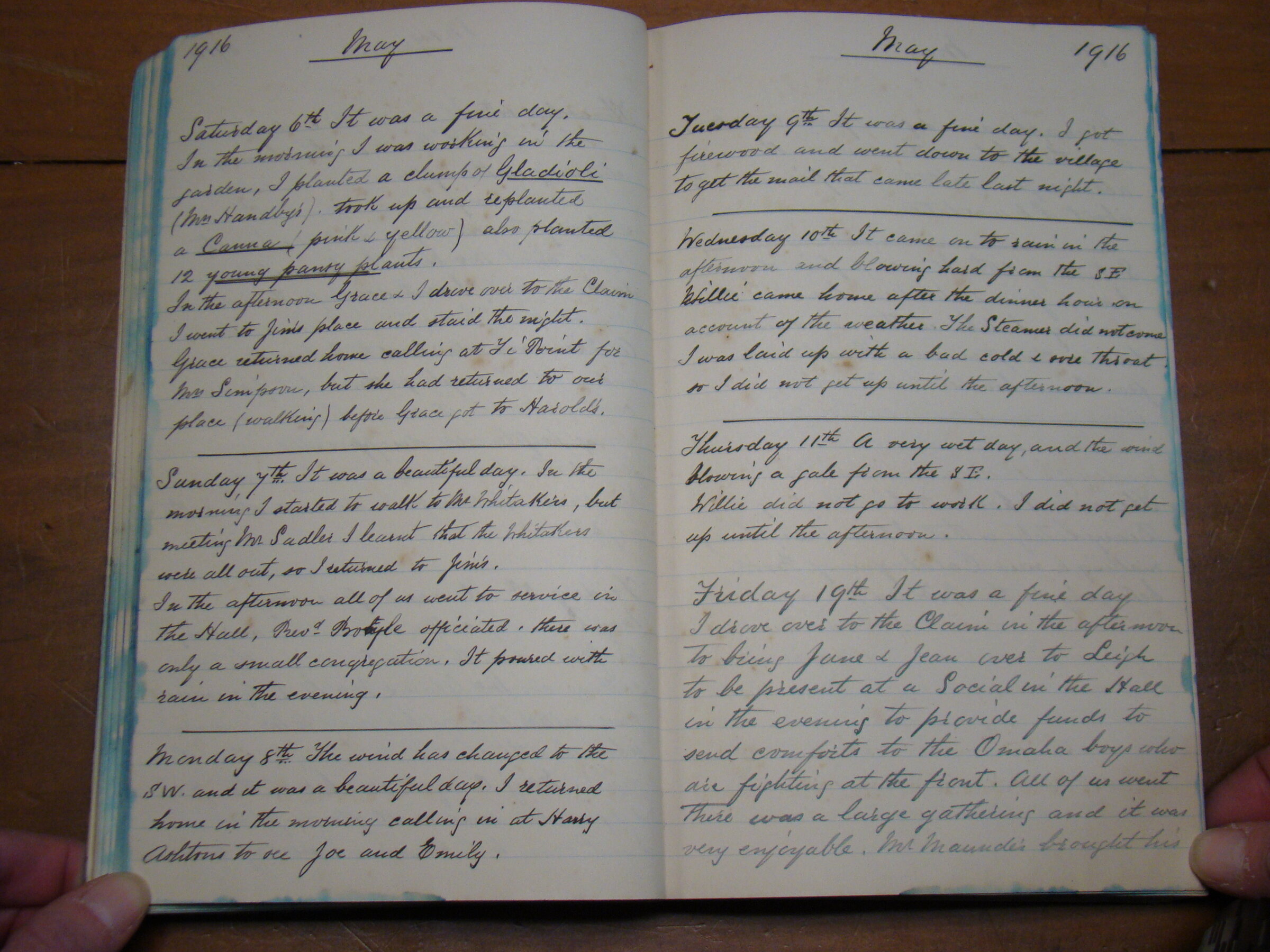 Original CS Clarke diary page
