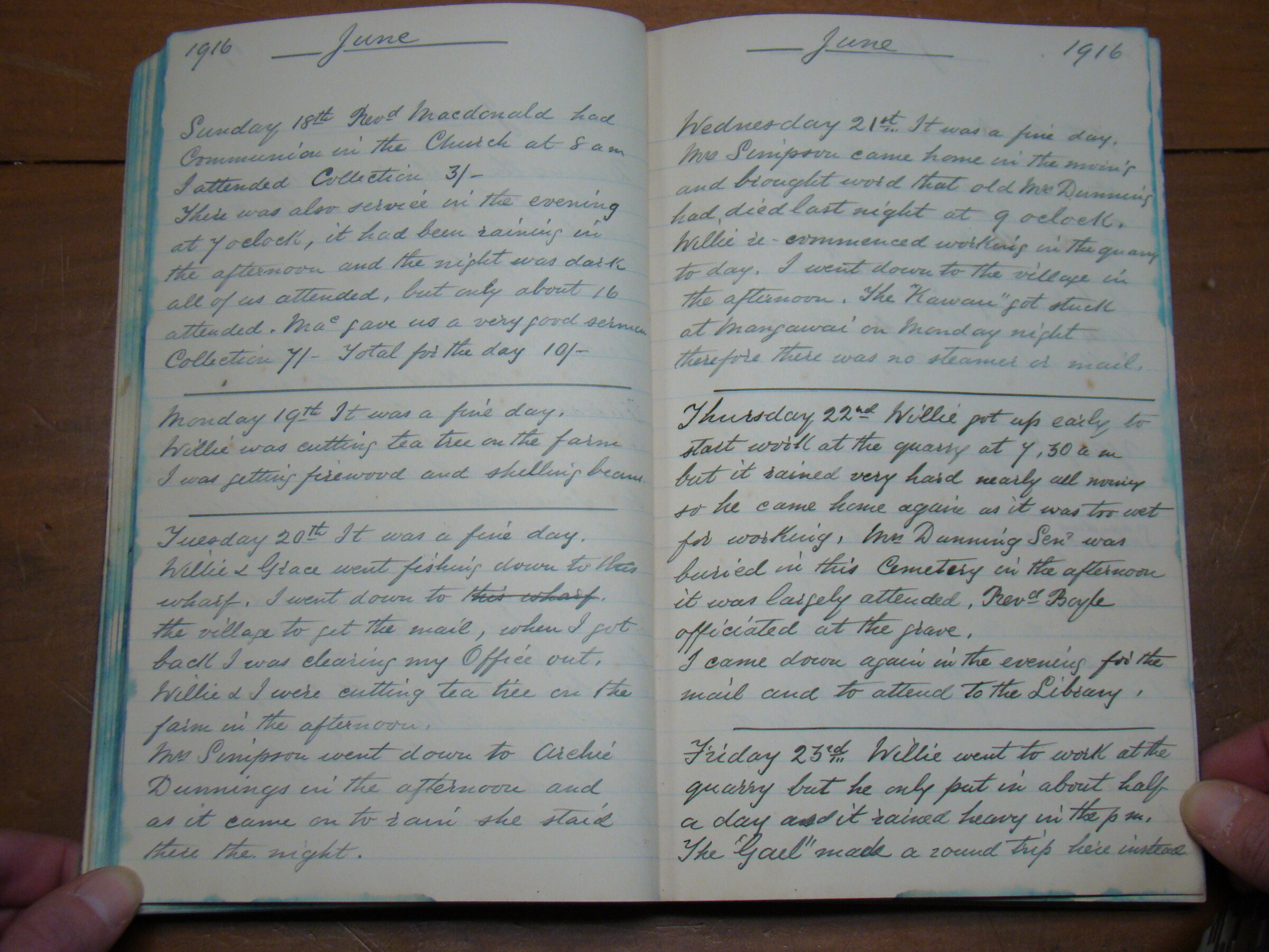 Original CS Clarke diary page
