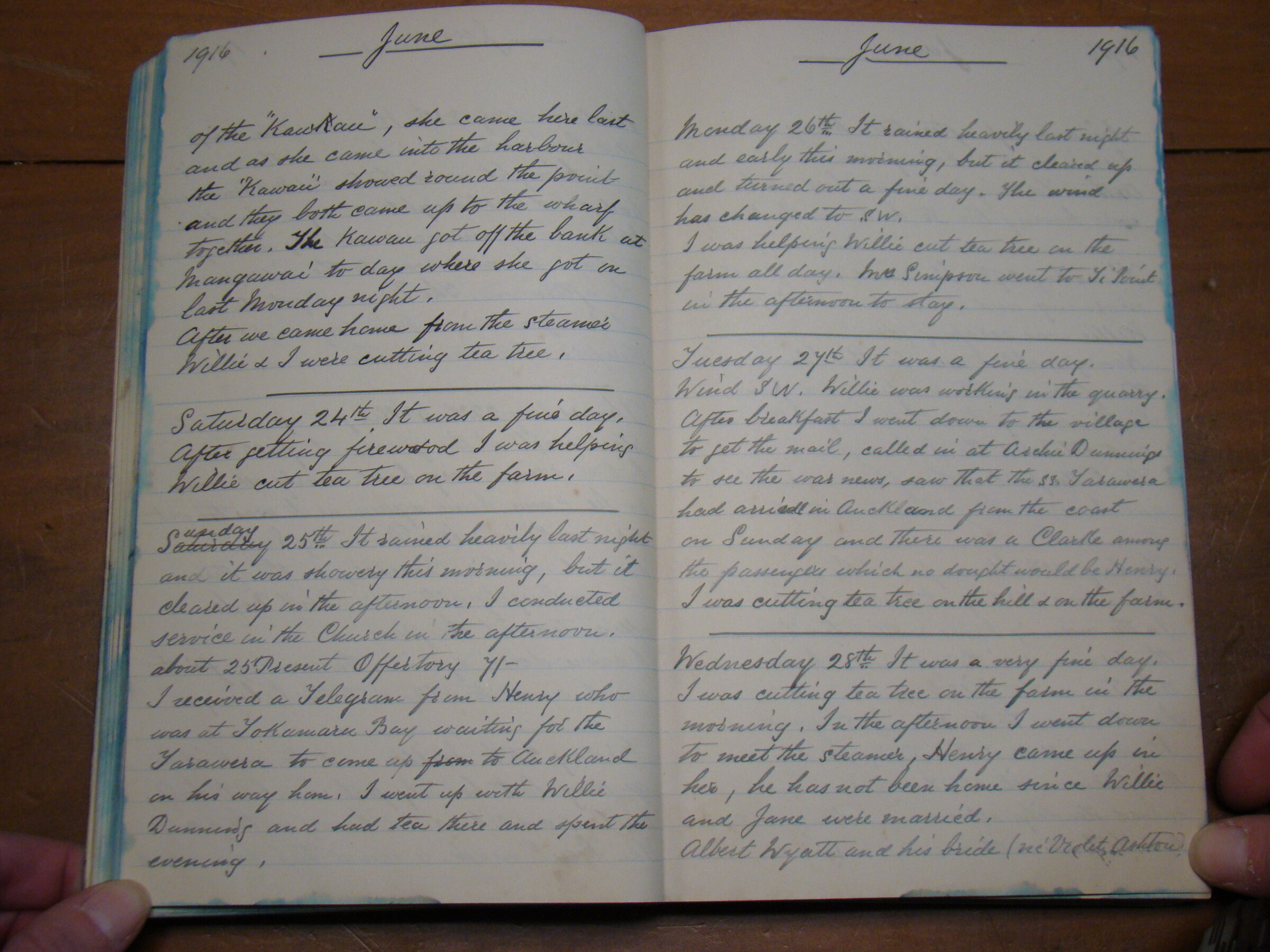 Original CS Clarke diary page