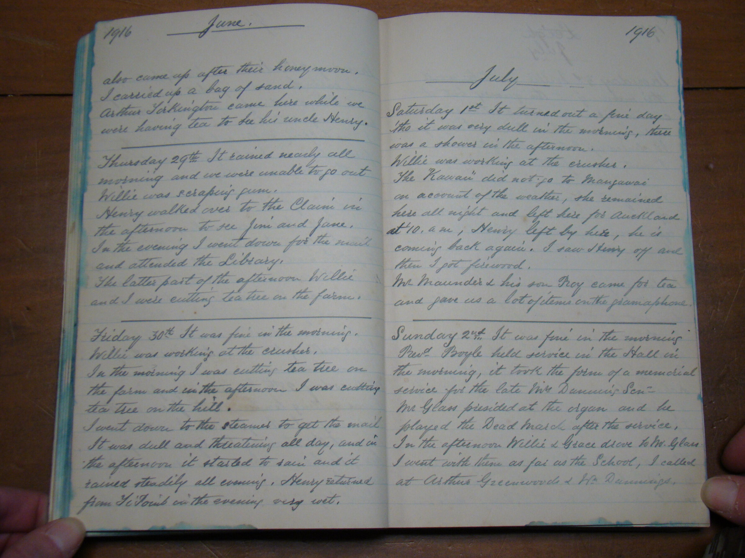 Original CS Clarke diary page