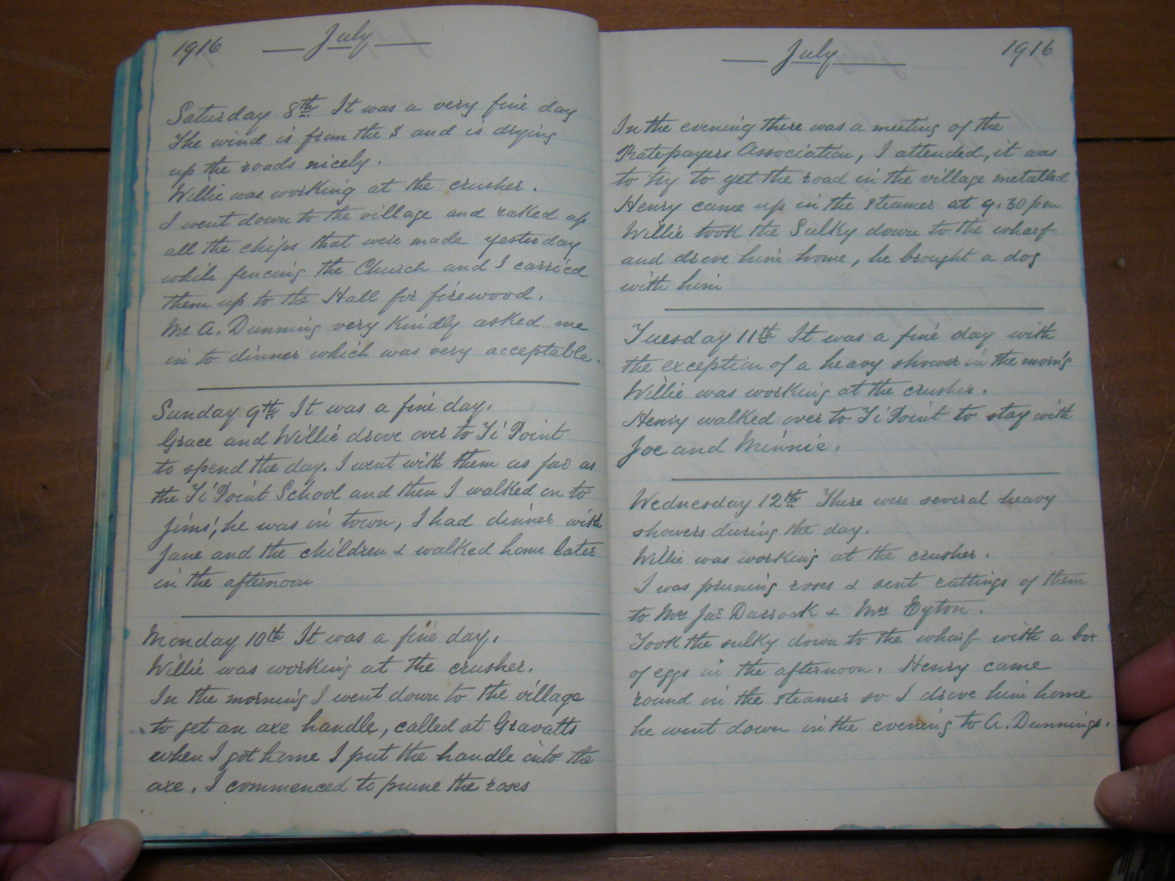 Original CS Clarke diary page