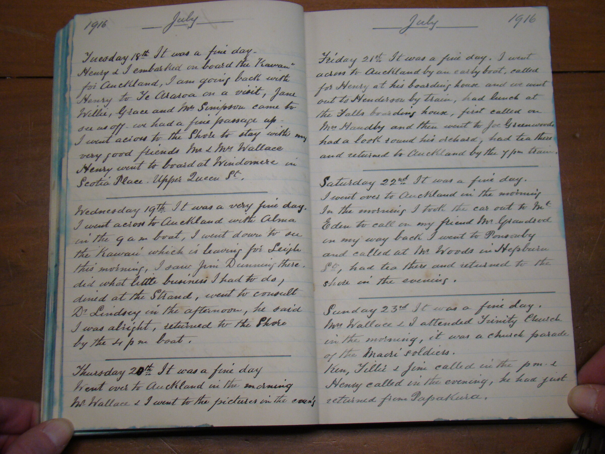 Original CS Clarke diary page