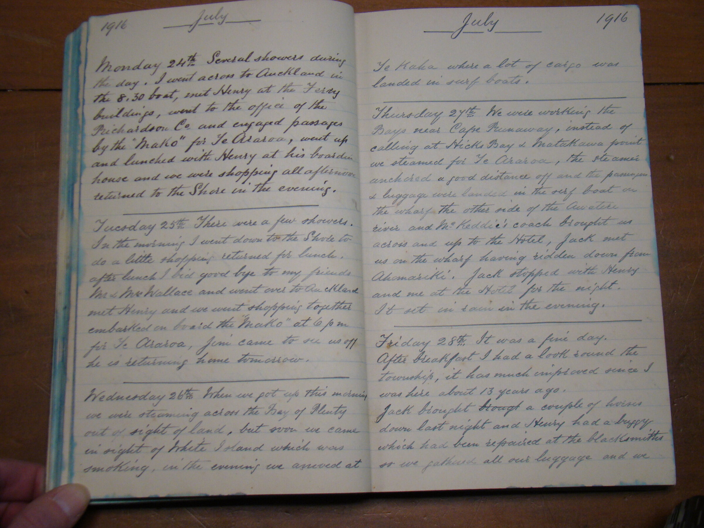 Original CS Clarke diary page
