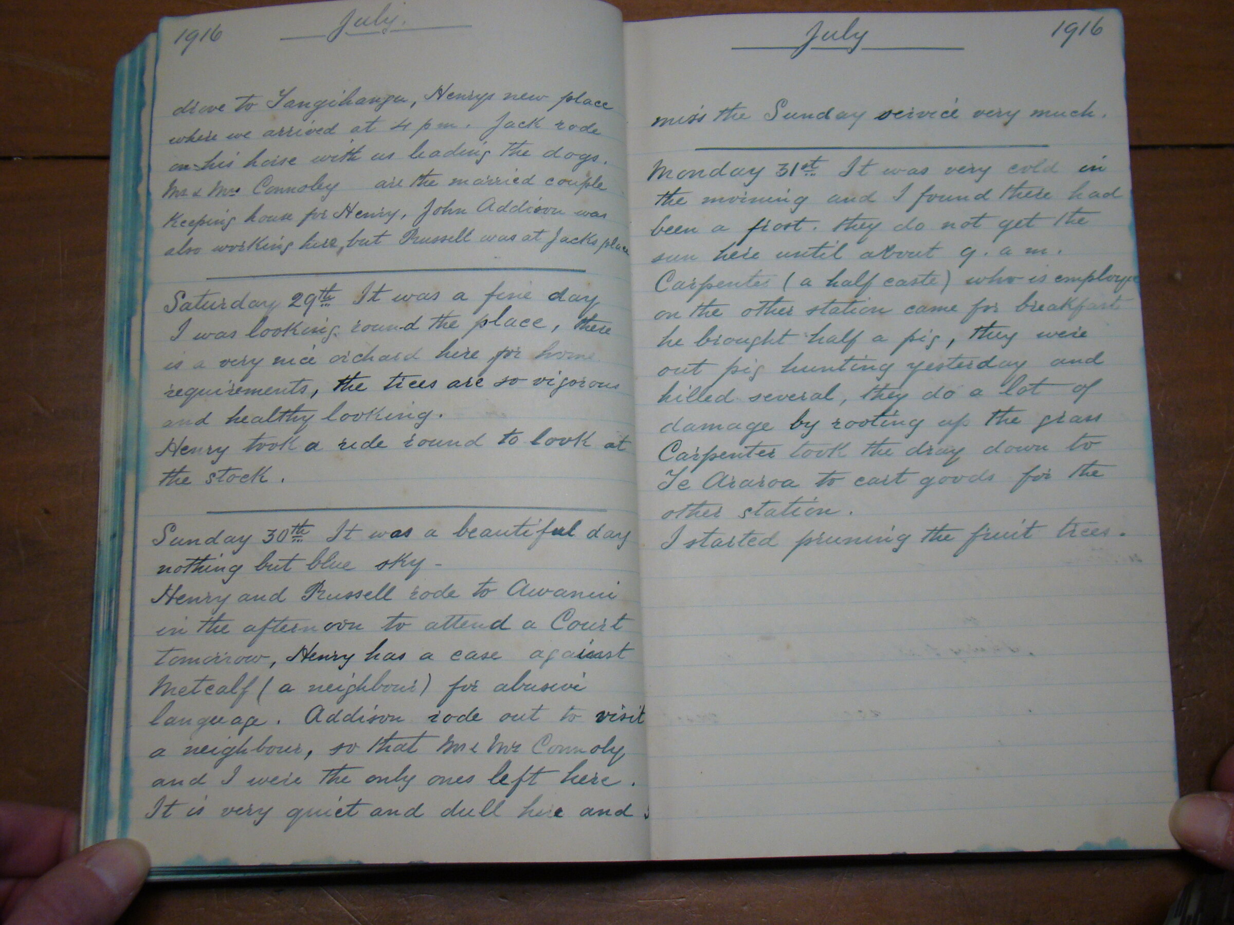 Original CS Clarke diary page