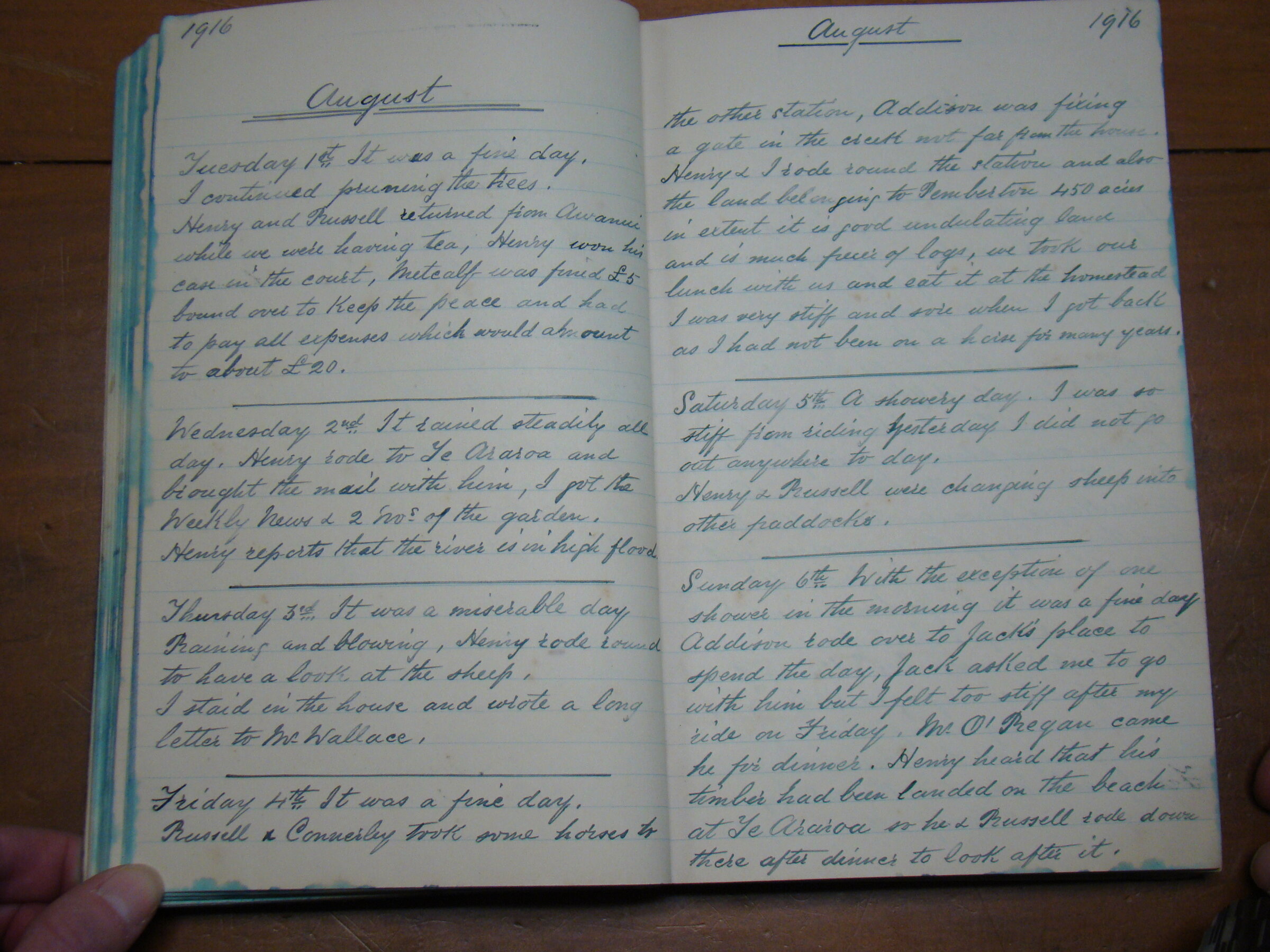 Original CS Clarke diary page