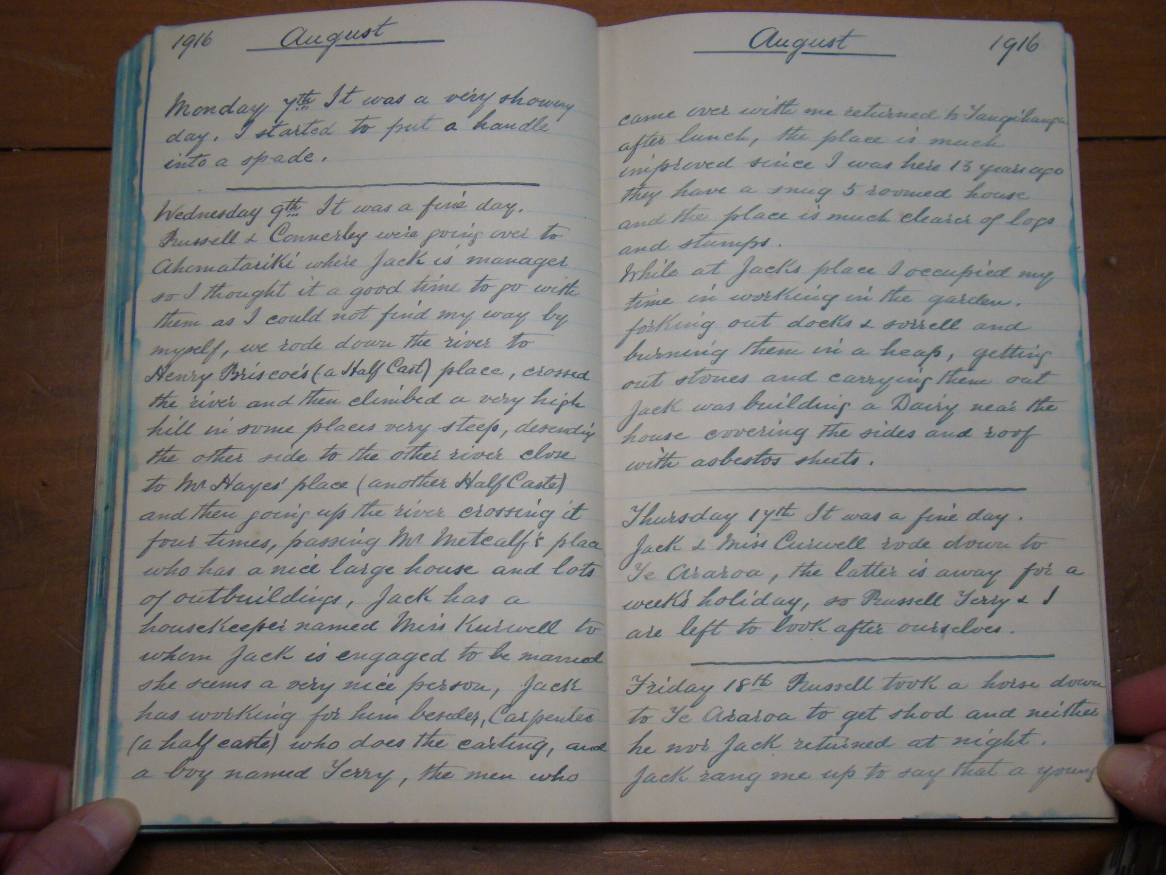 Original CS Clarke diary page