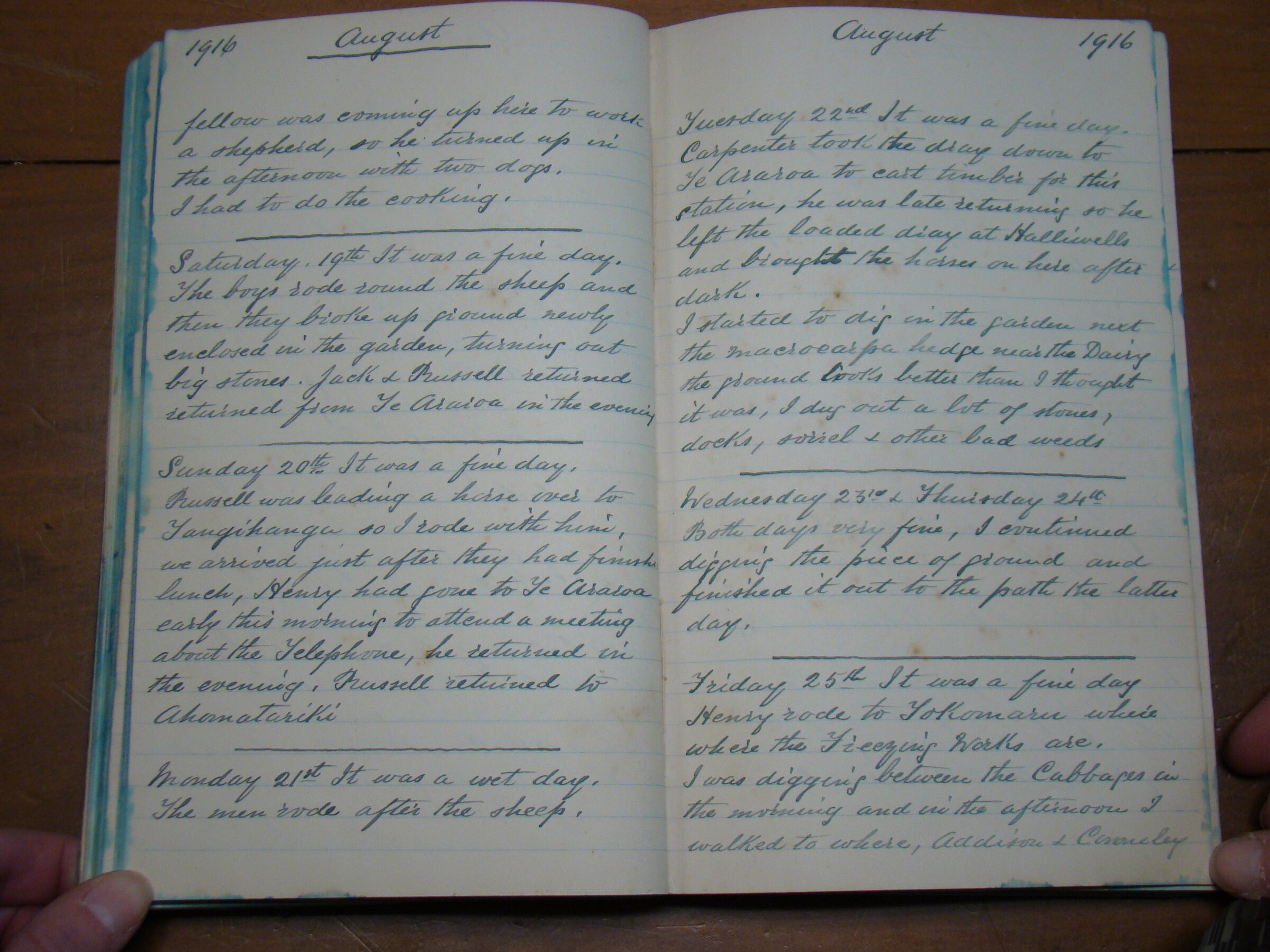 Original CS Clarke diary page
