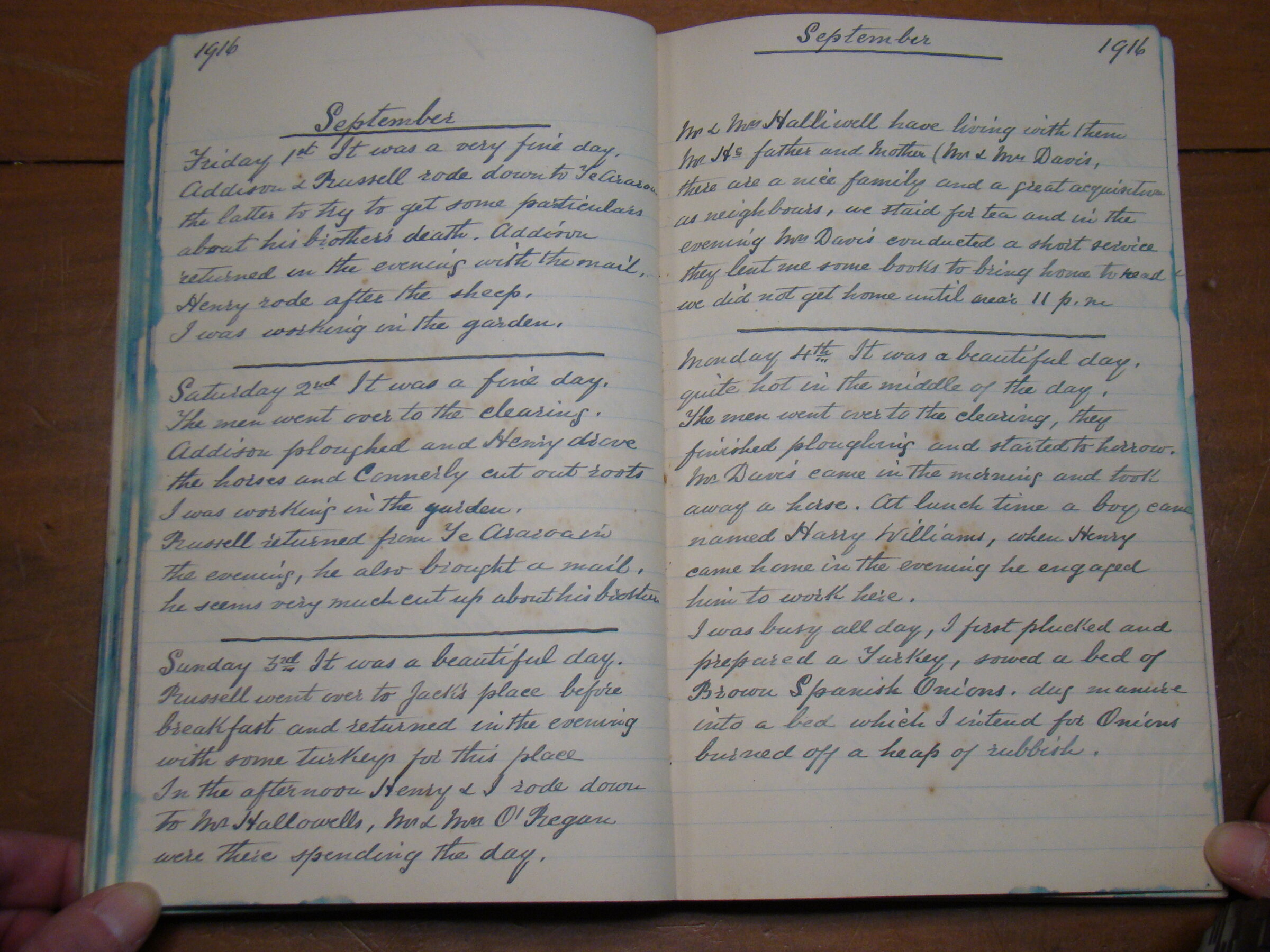Original CS Clarke diary page
