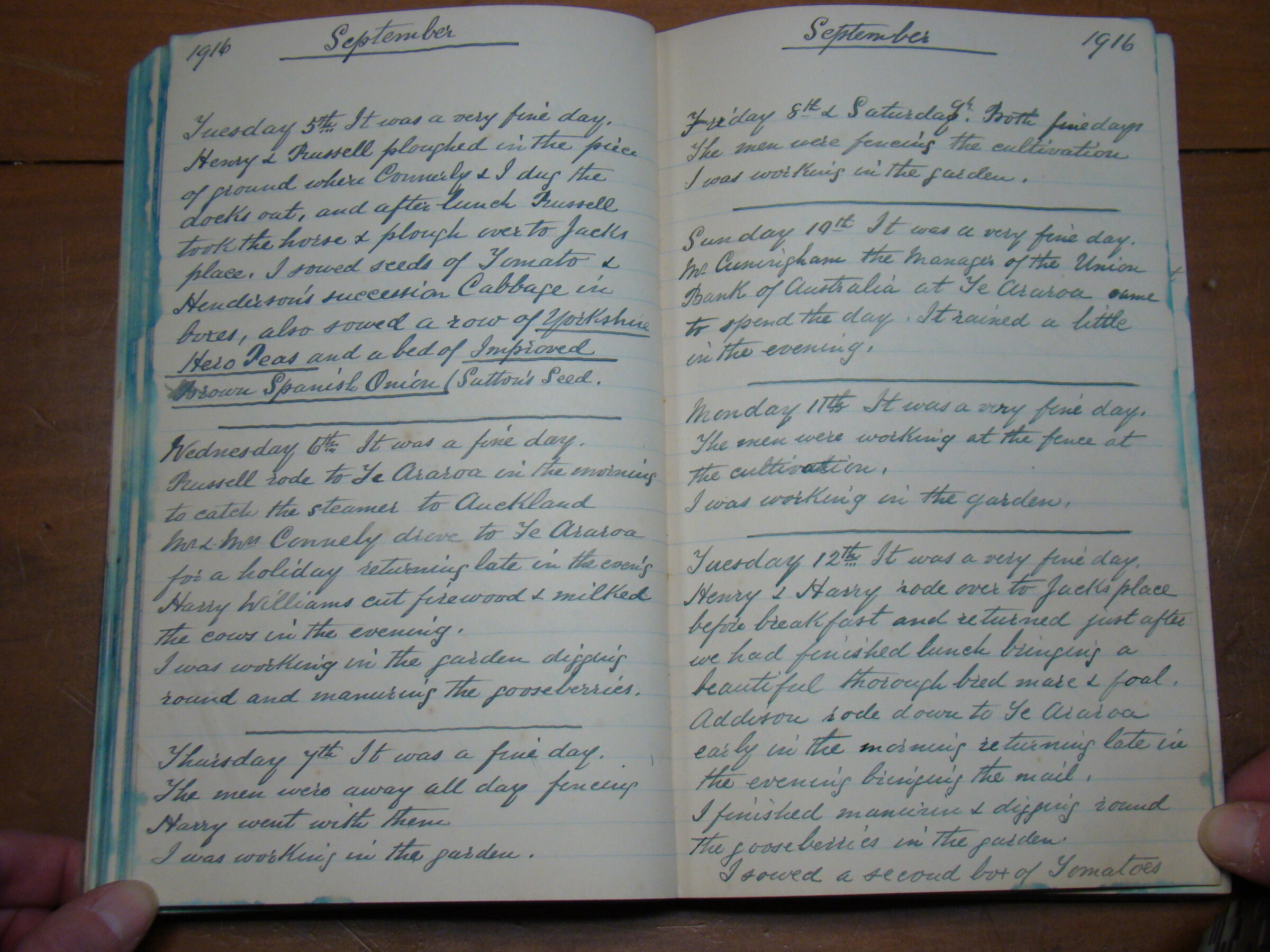 Original CS Clarke diary page