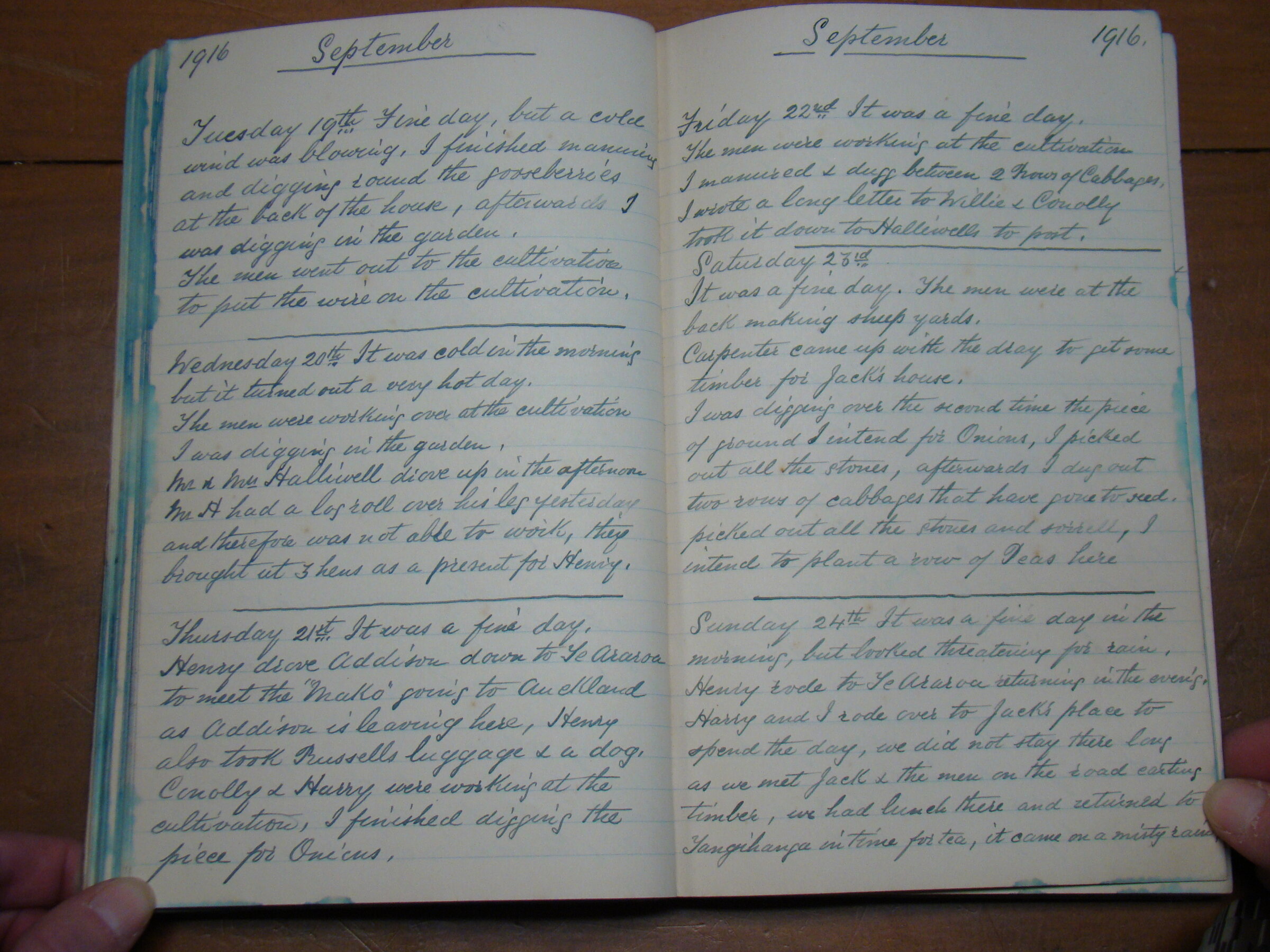 Original CS Clarke diary page