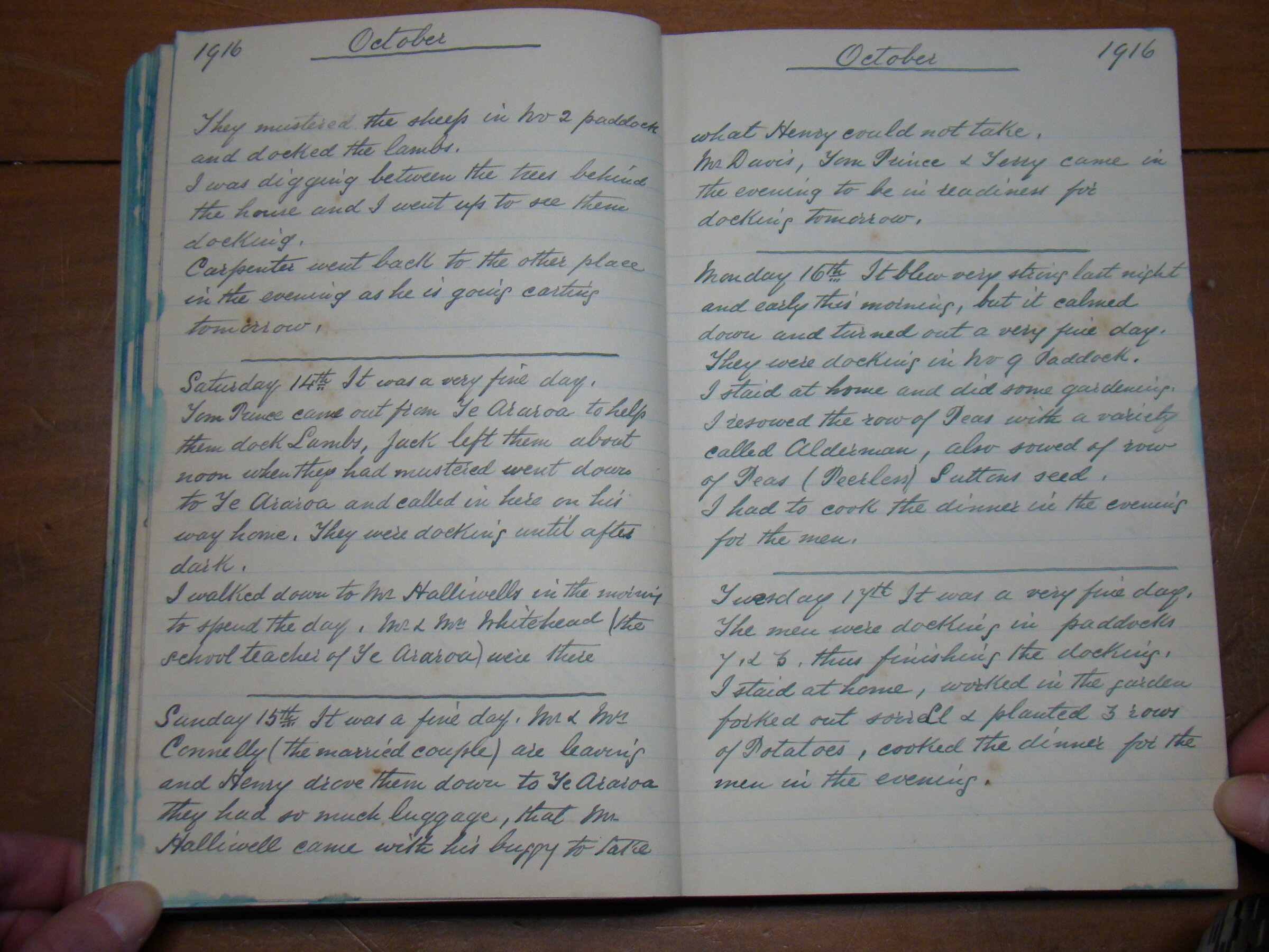 Original CS Clarke diary page
