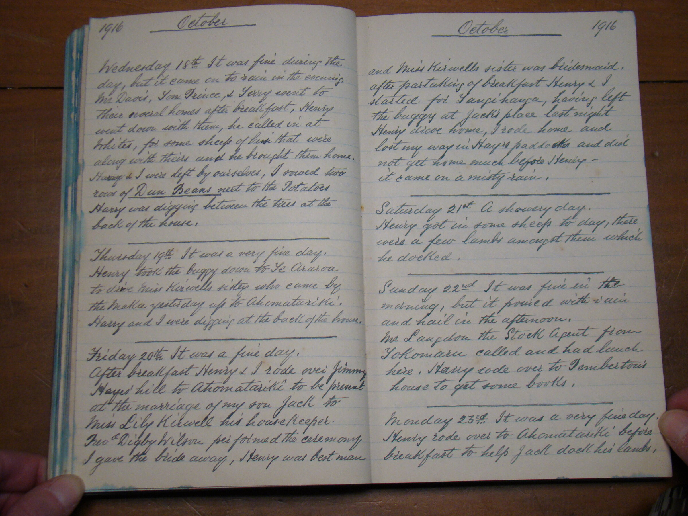 Original CS Clarke diary page