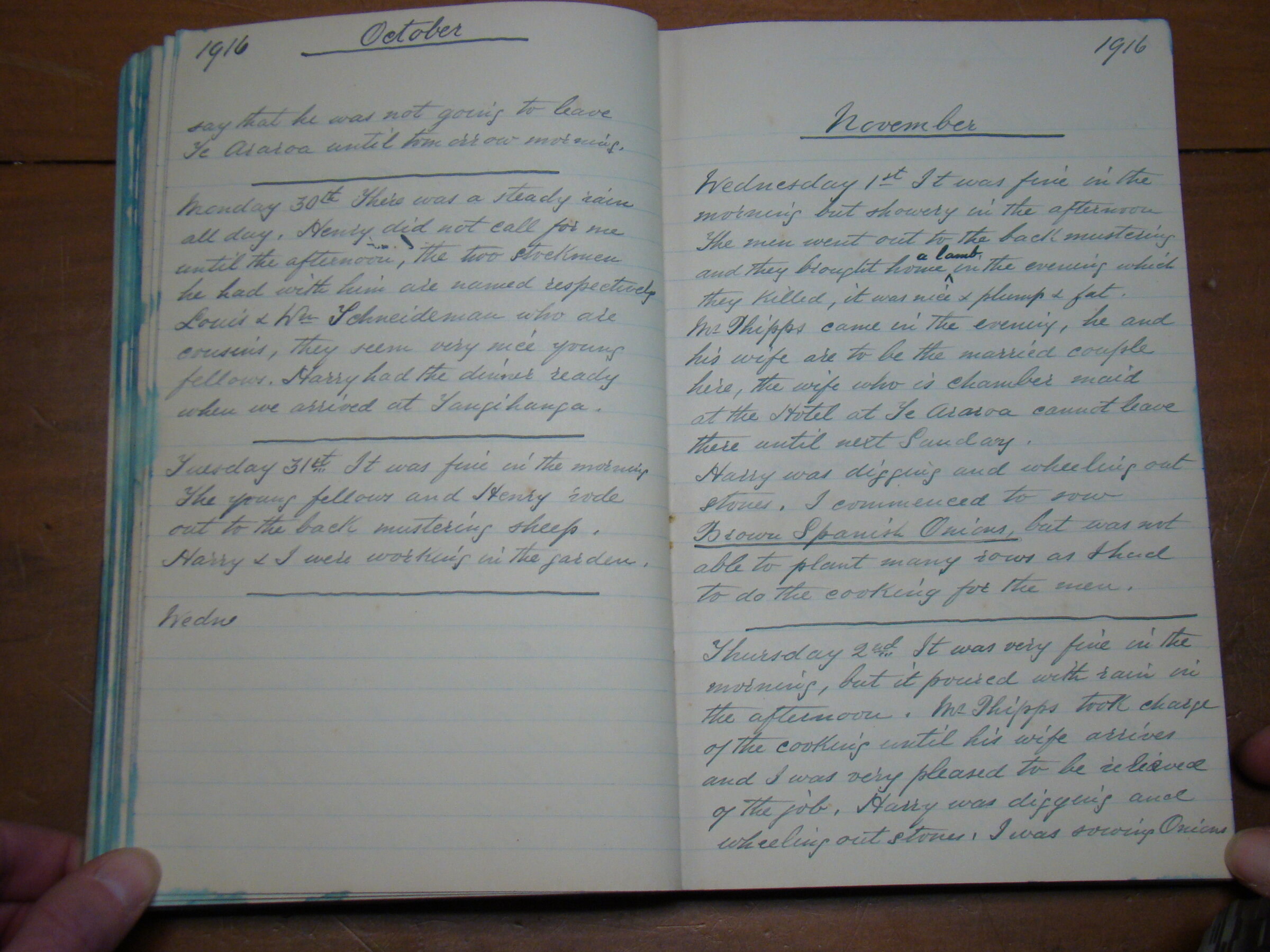 Original CS Clarke diary page