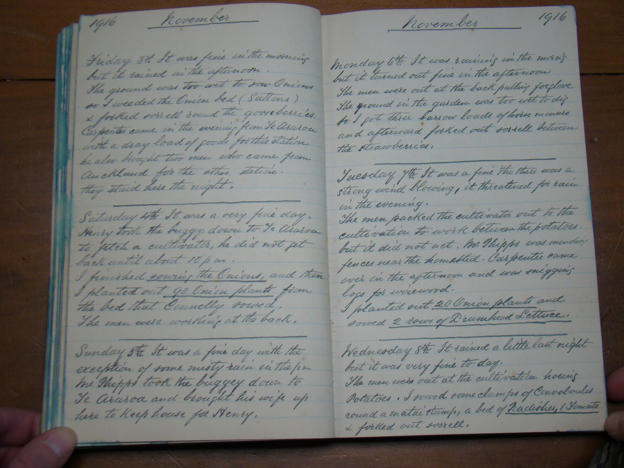 Original CS Clarke diary page