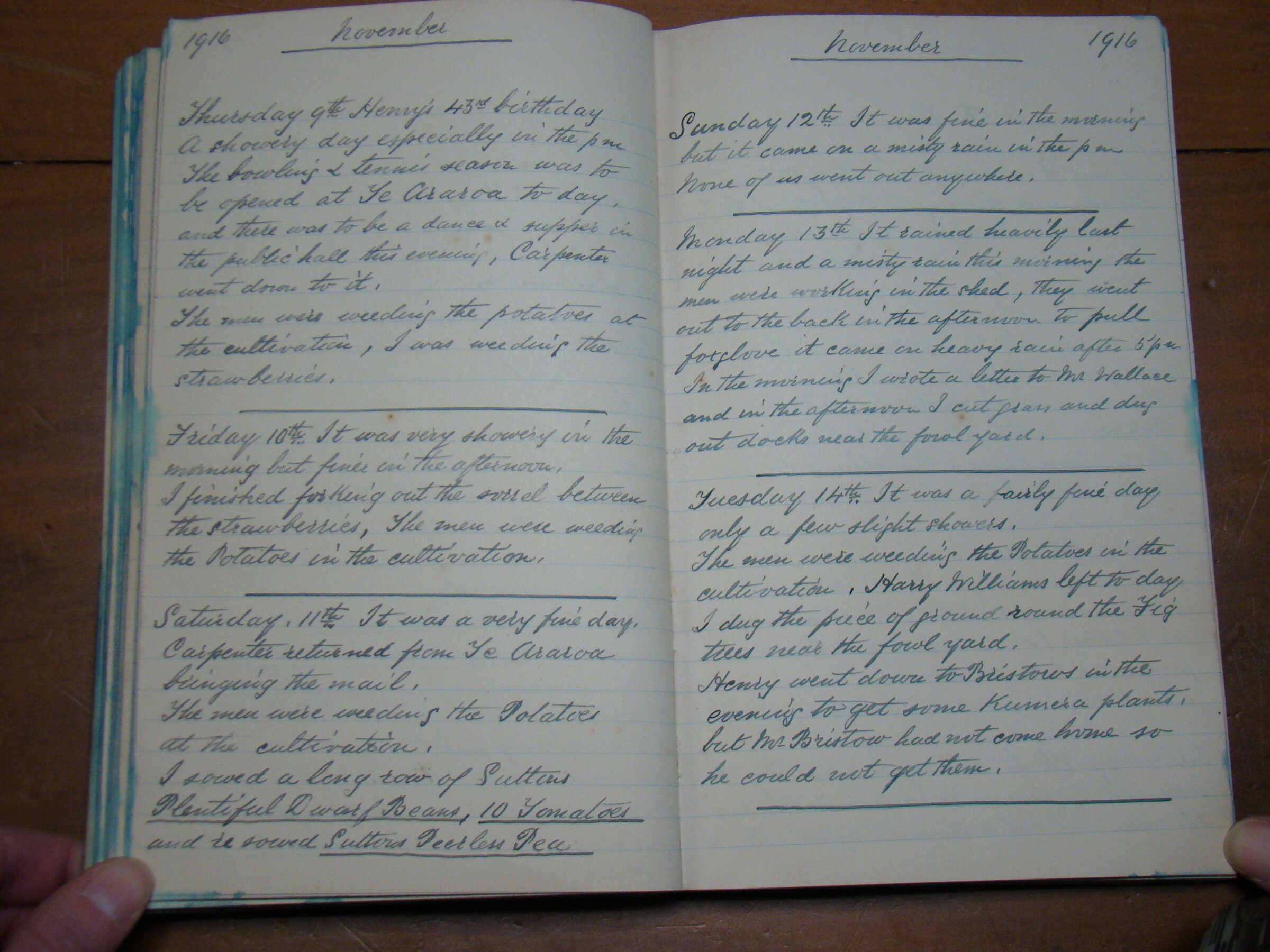 Original CS Clarke diary page