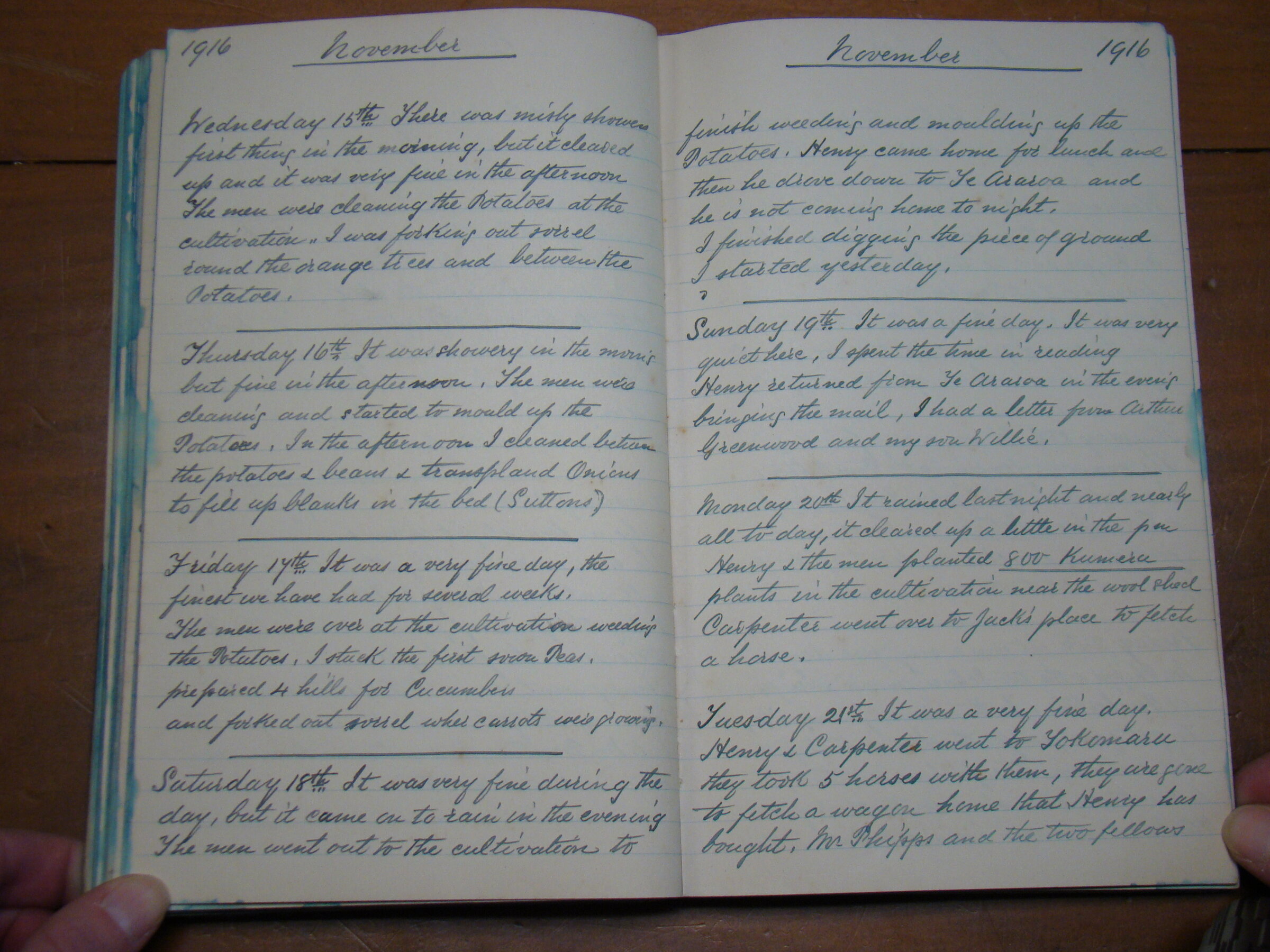 Original CS Clarke diary page