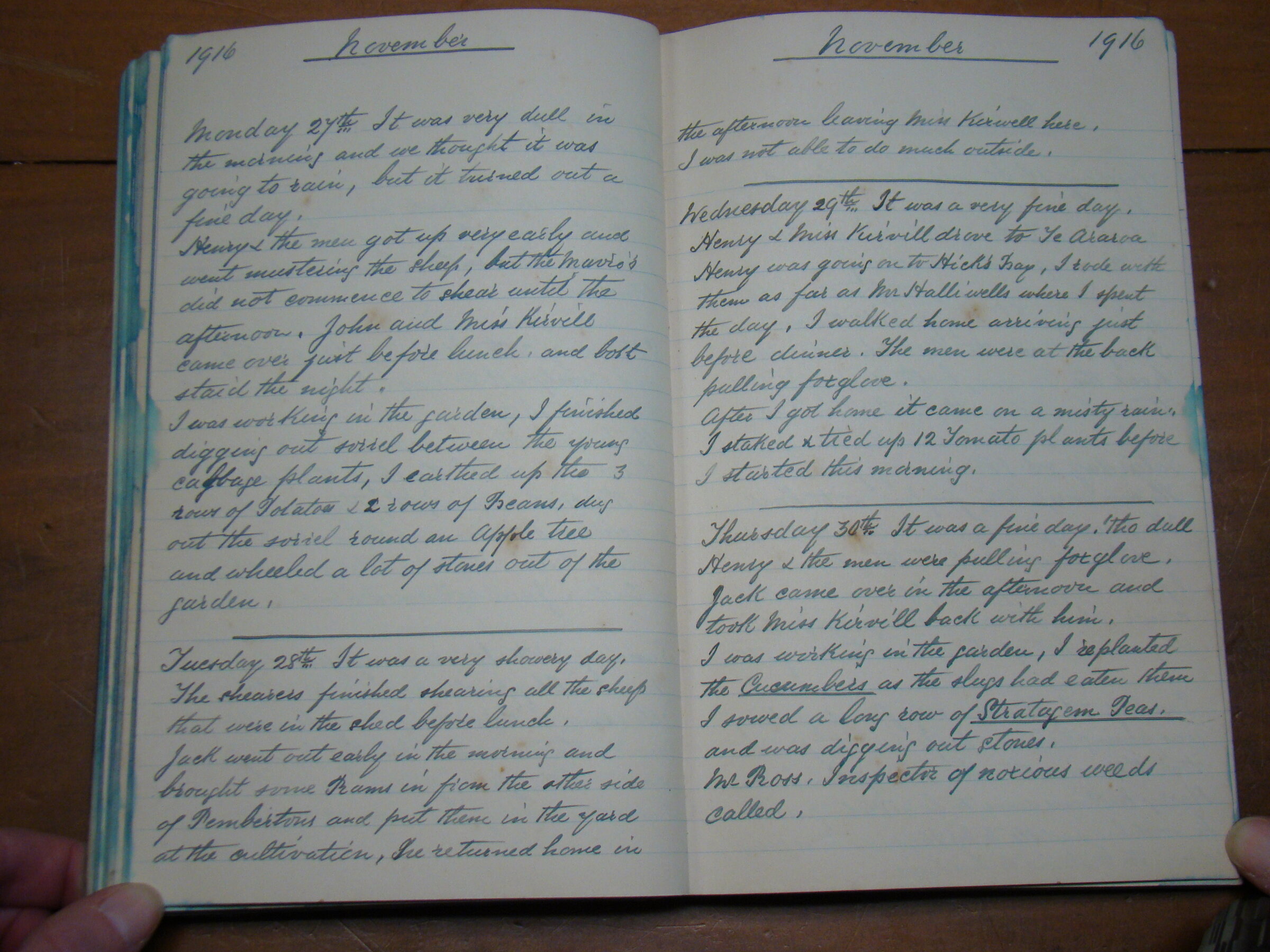 Original CS Clarke diary page