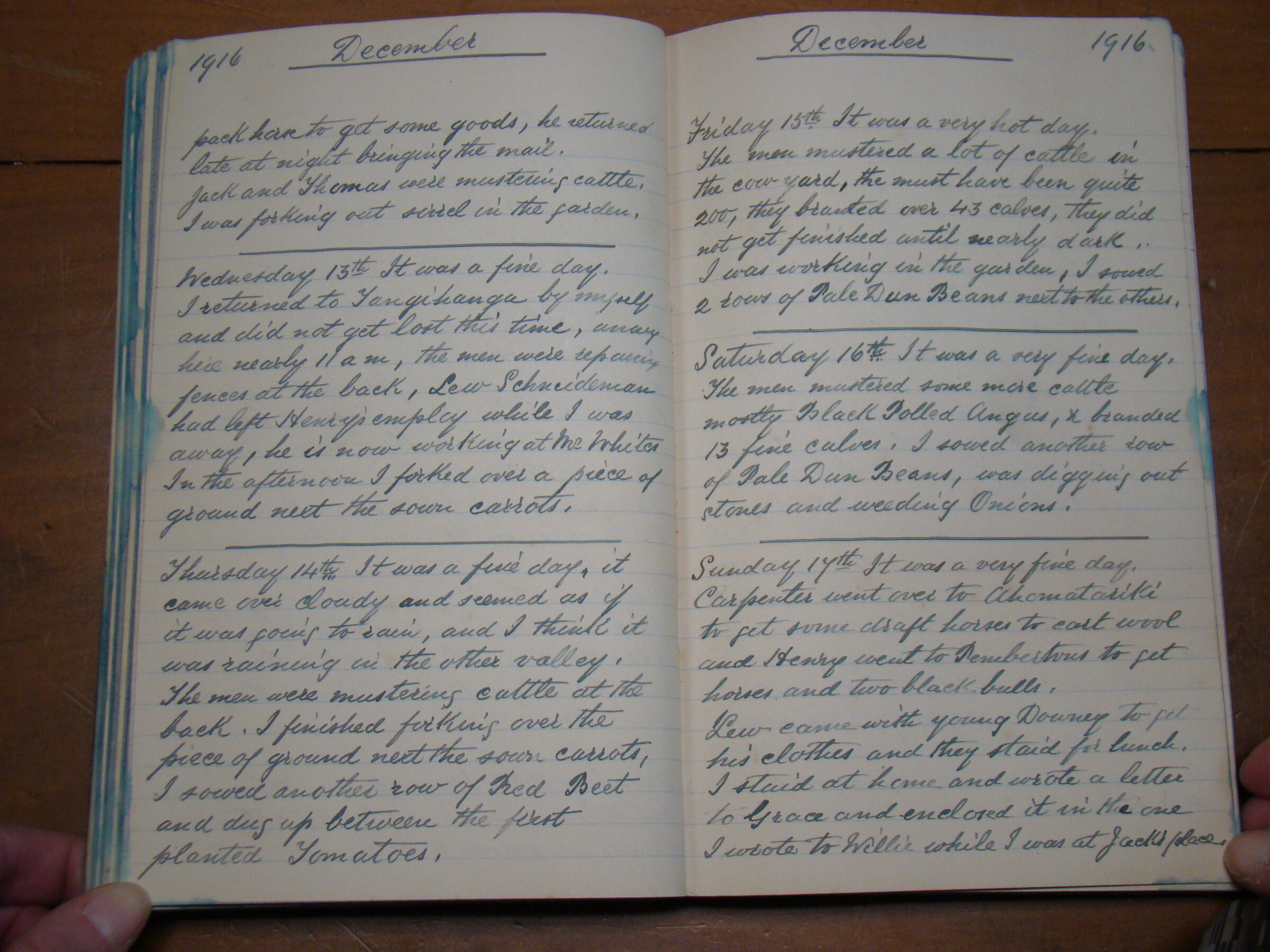 Original CS Clarke diary page