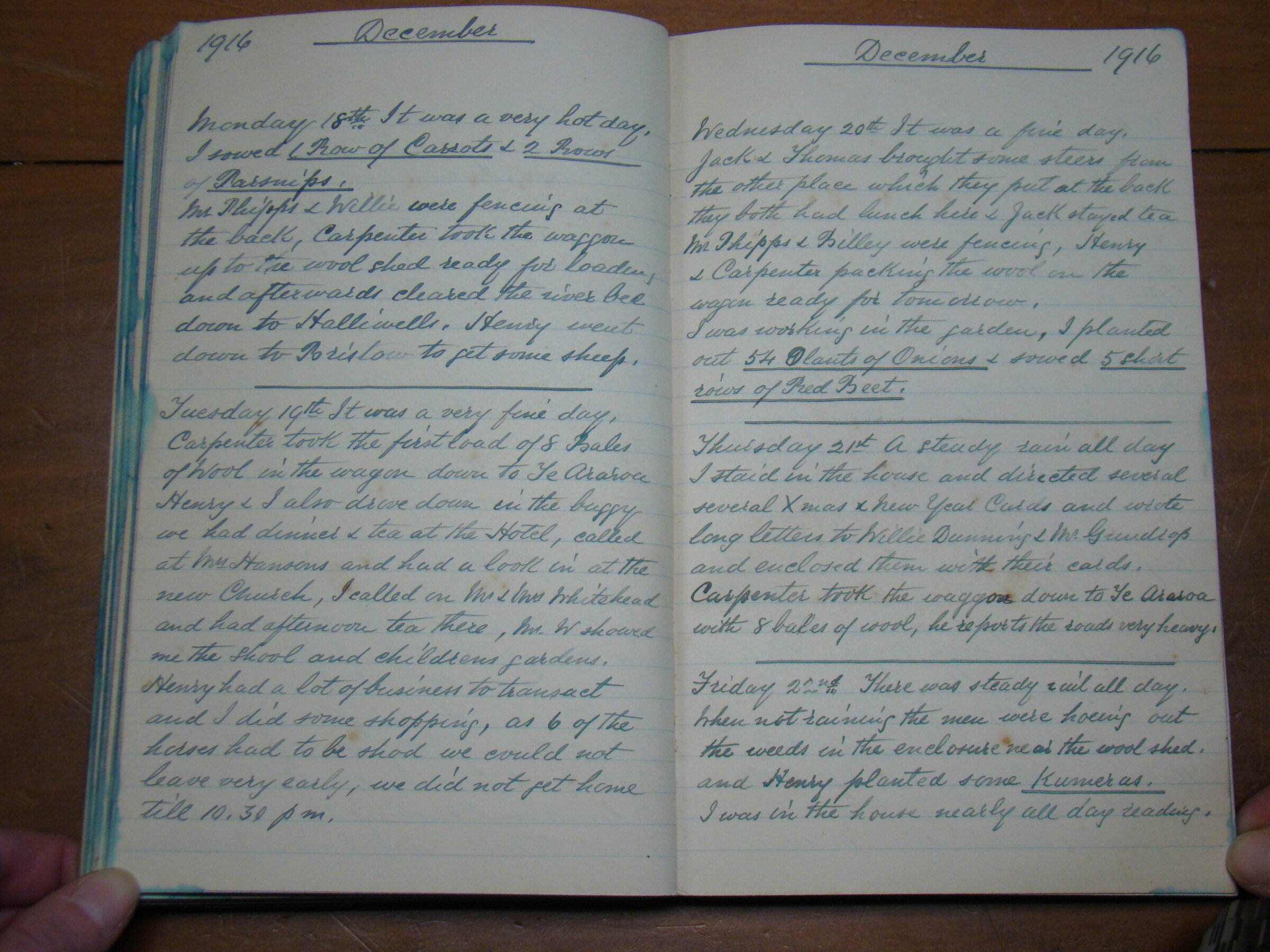 Original CS Clarke diary page