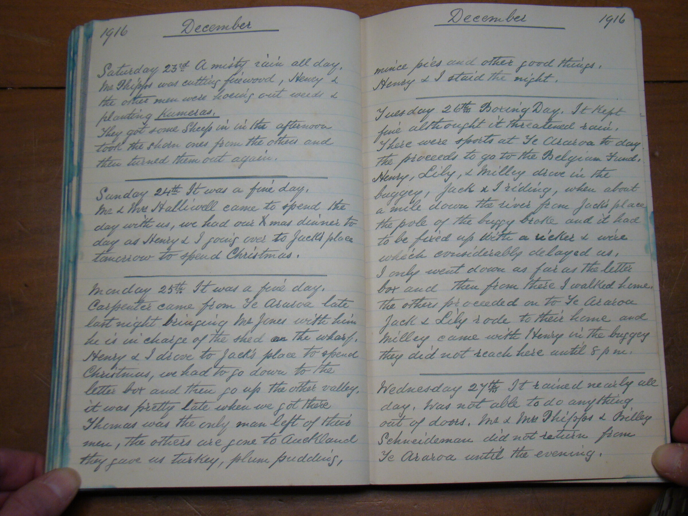 Original CS Clarke diary page