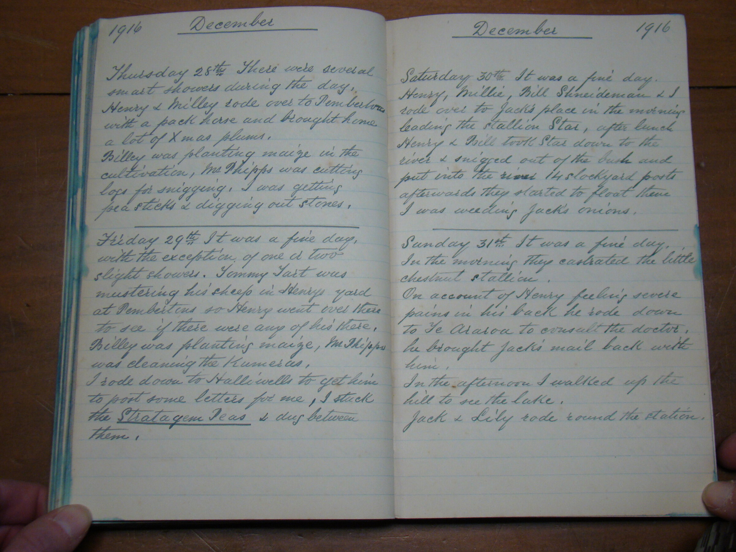 Original CS Clarke diary page
