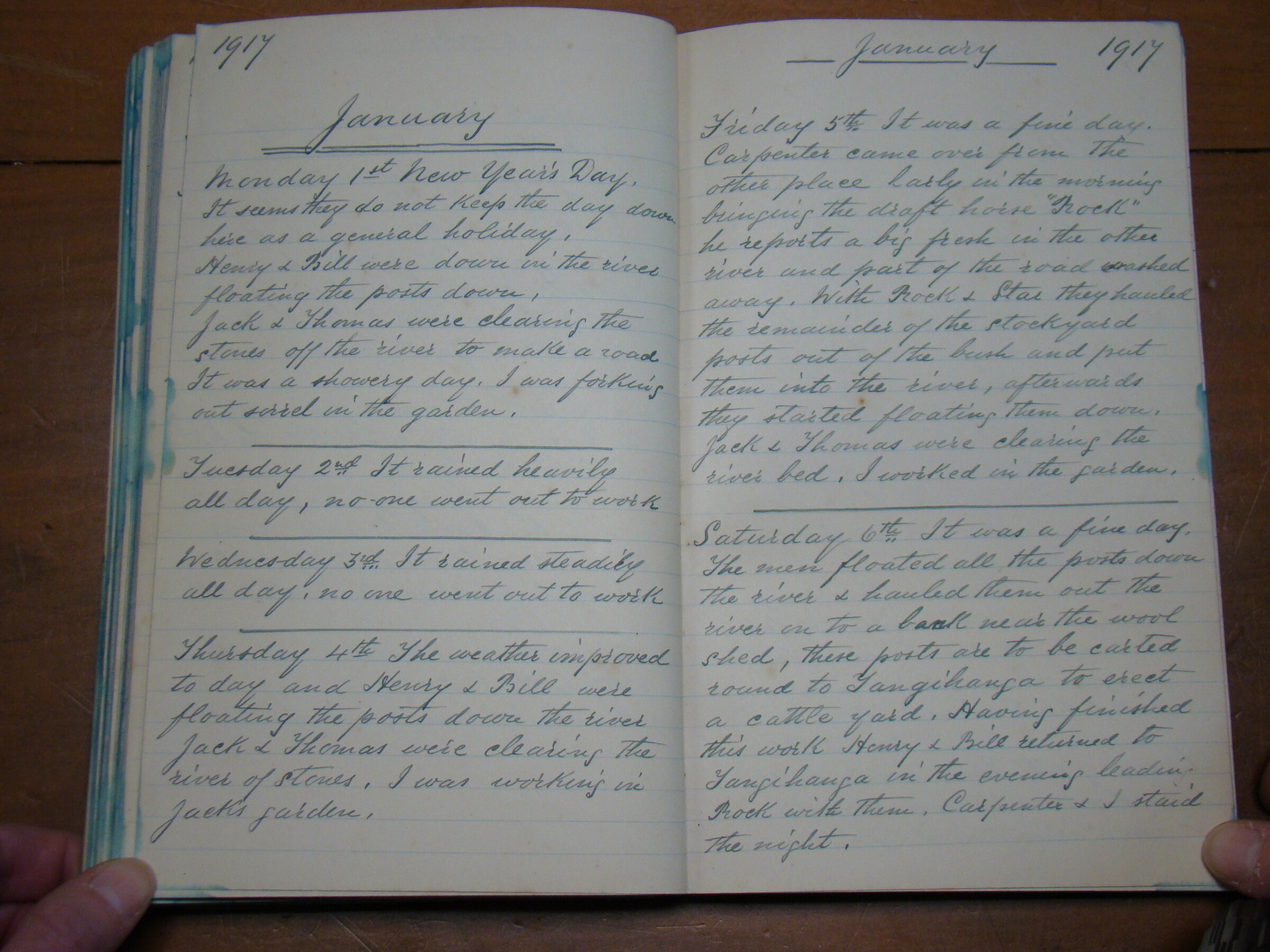 Original CS Clarke diary page