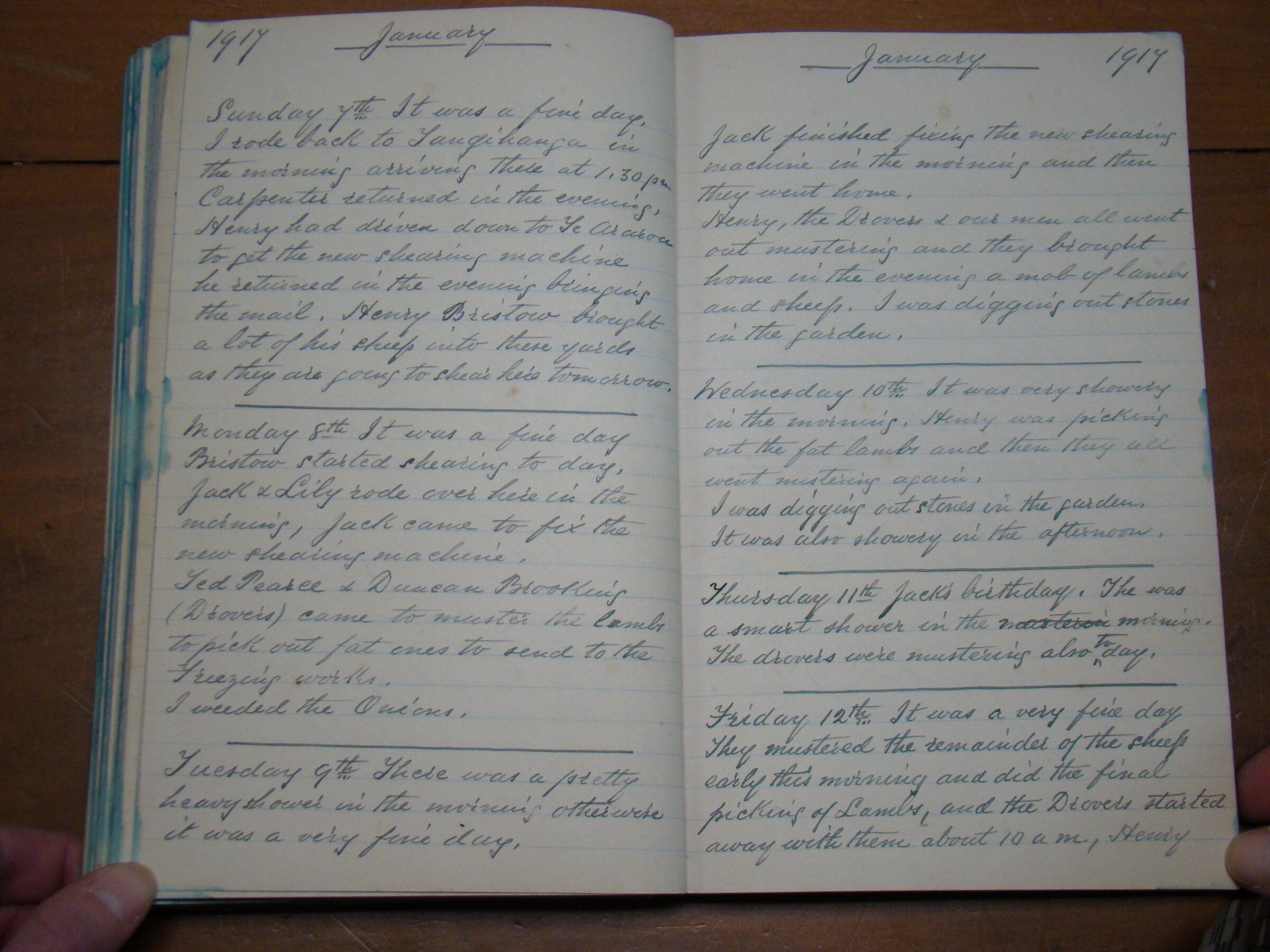 Original CS Clarke diary page