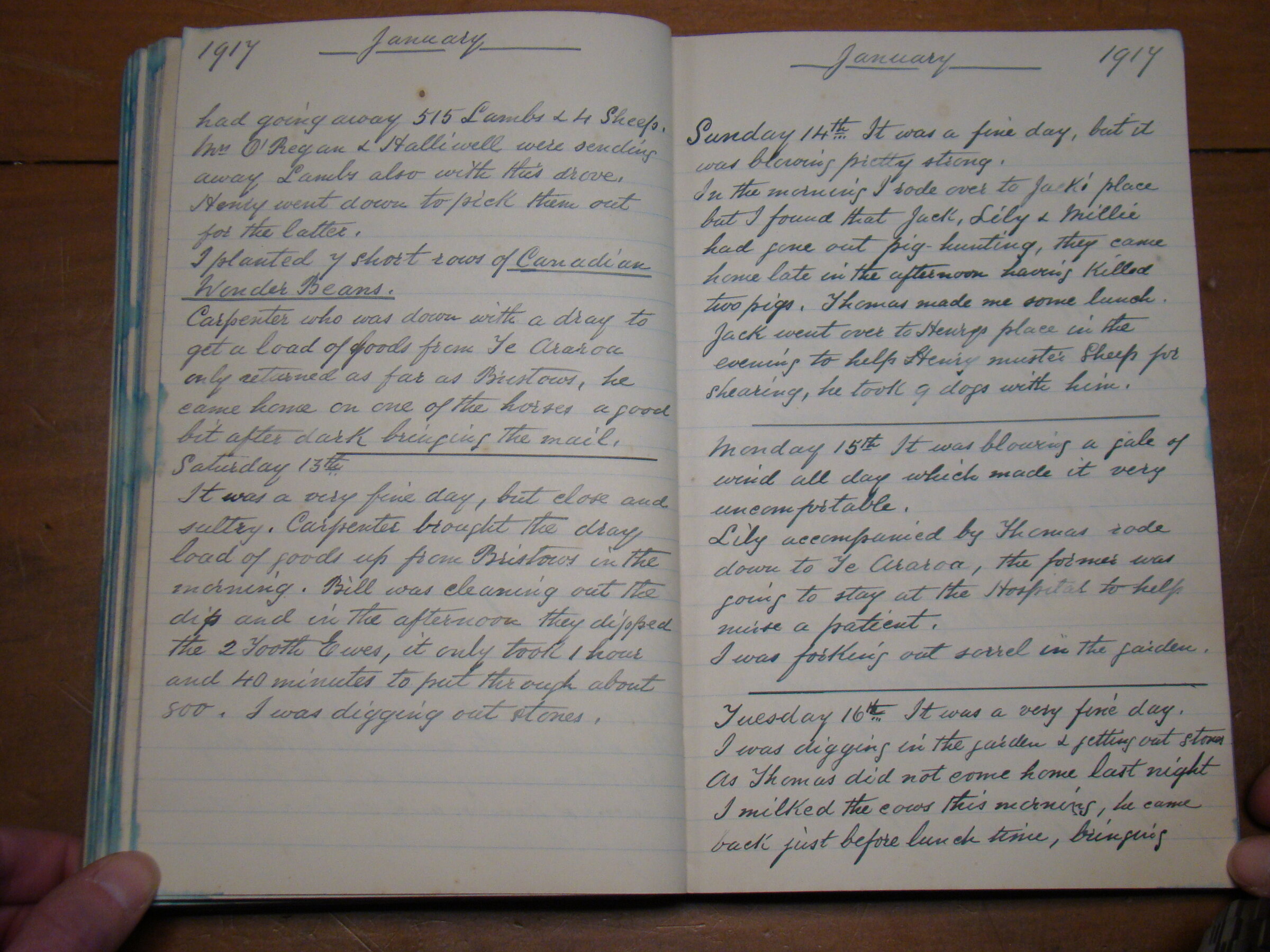 Original CS Clarke diary page