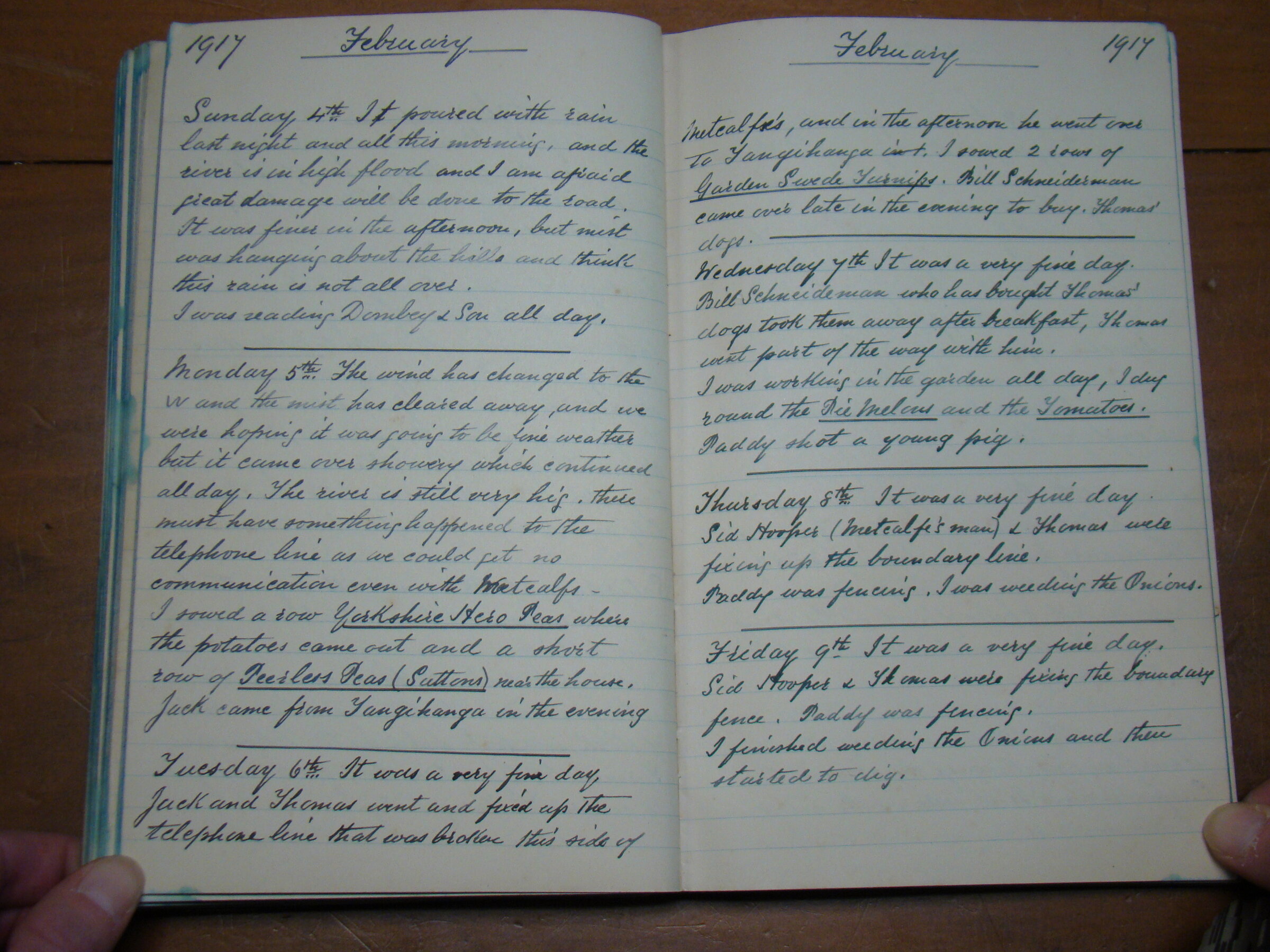 Original CS Clarke diary page