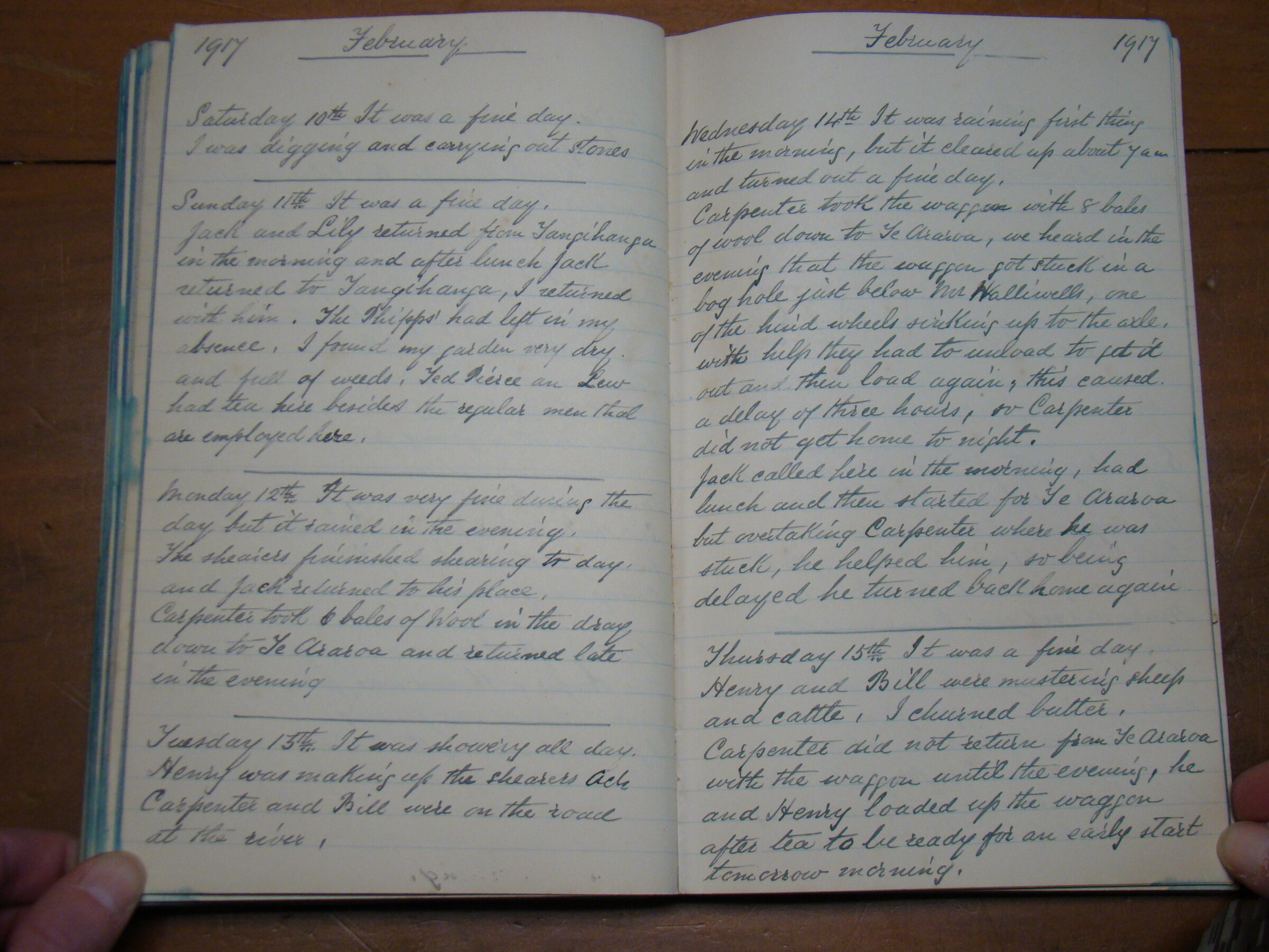 Original CS Clarke diary page
