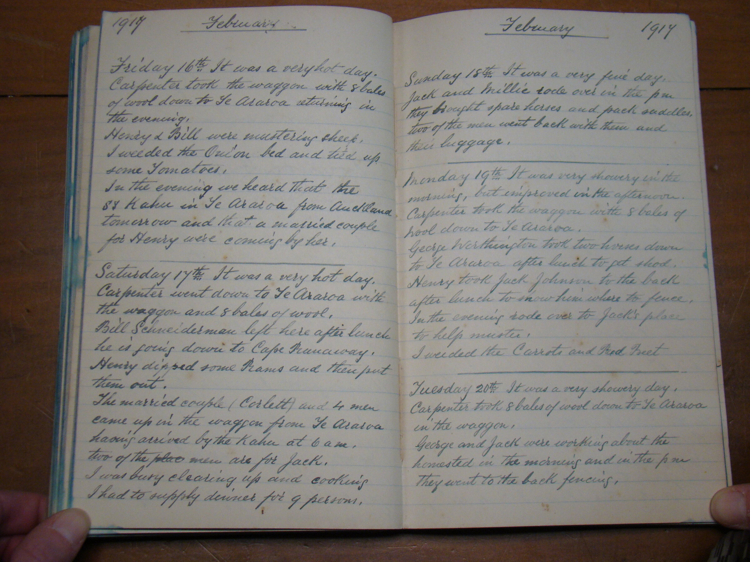 Original CS Clarke diary page