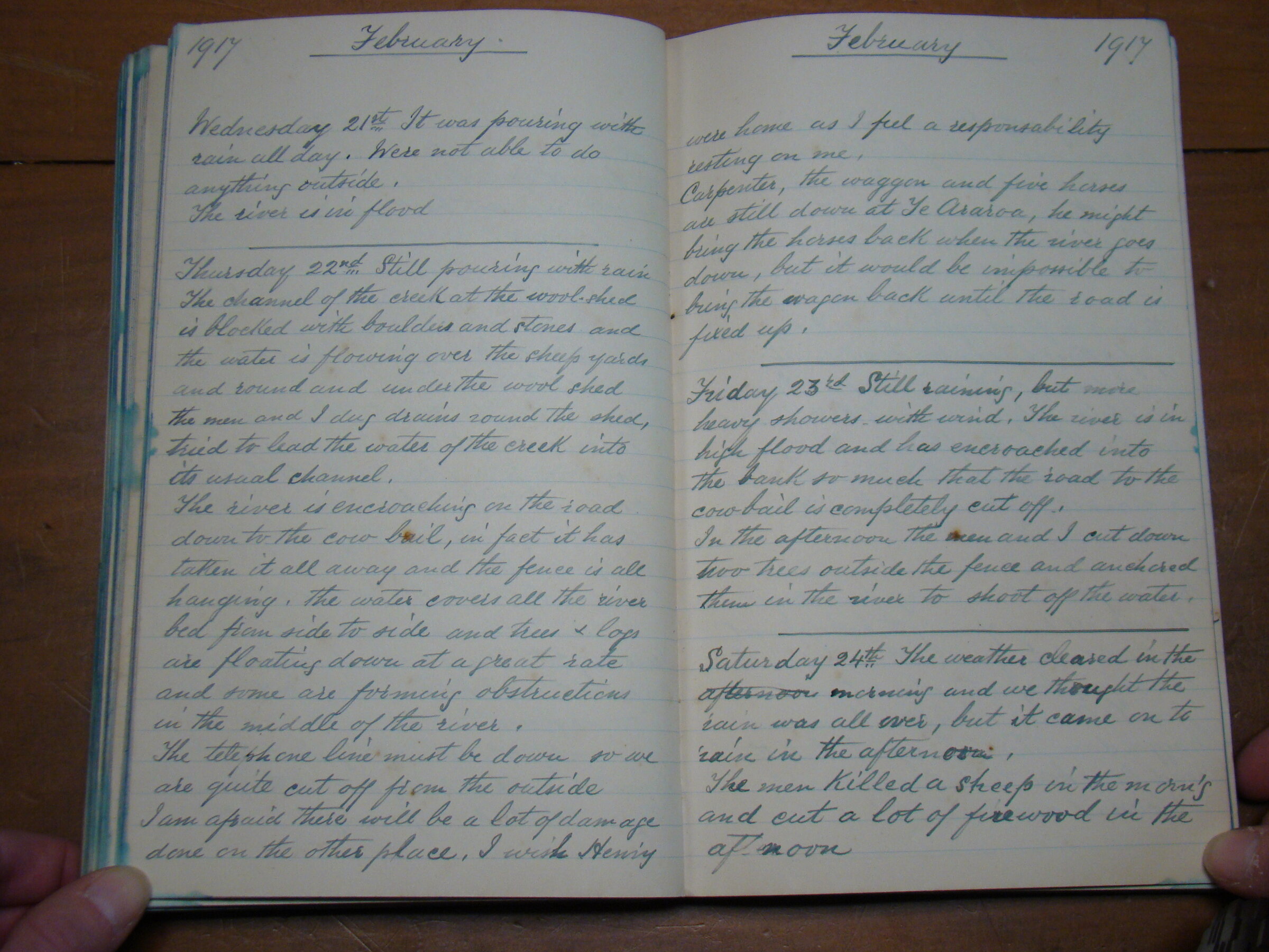 Original CS Clarke diary page