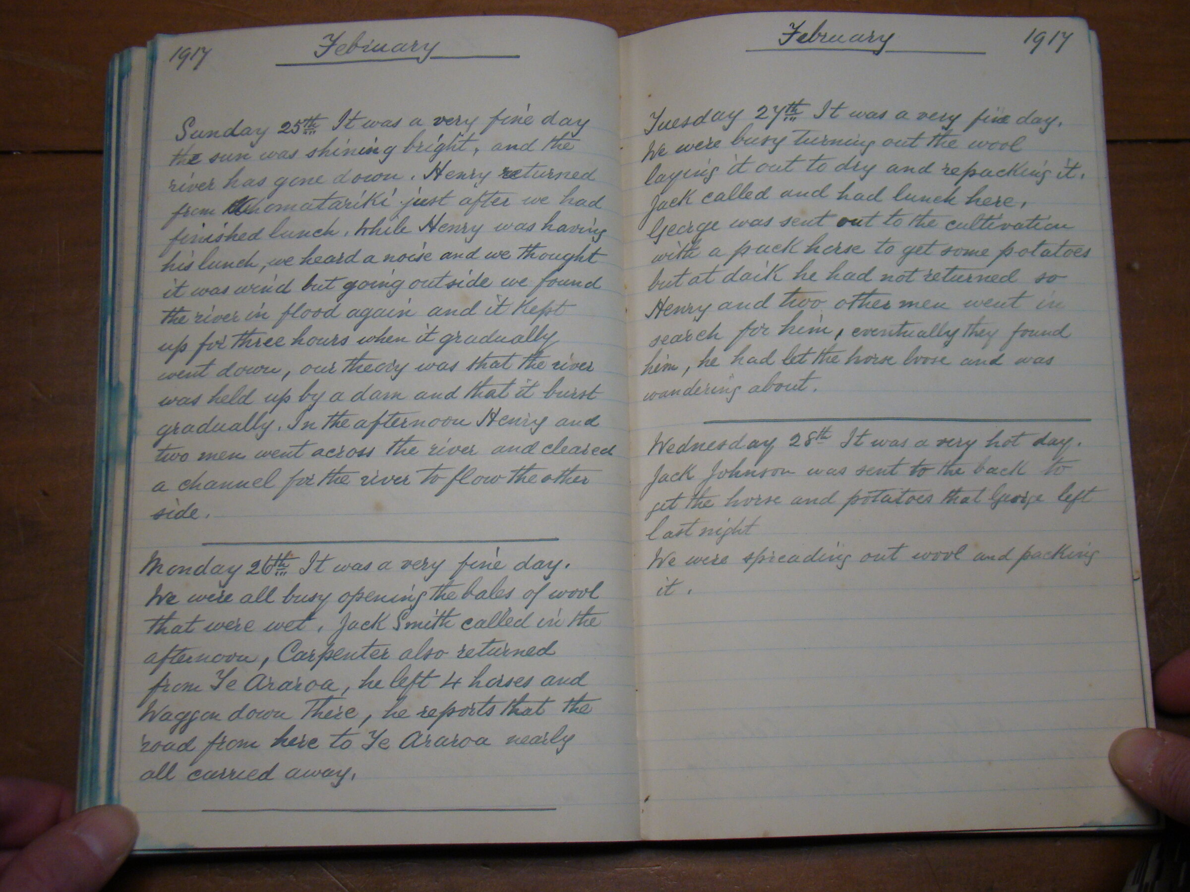 Original CS Clarke diary page