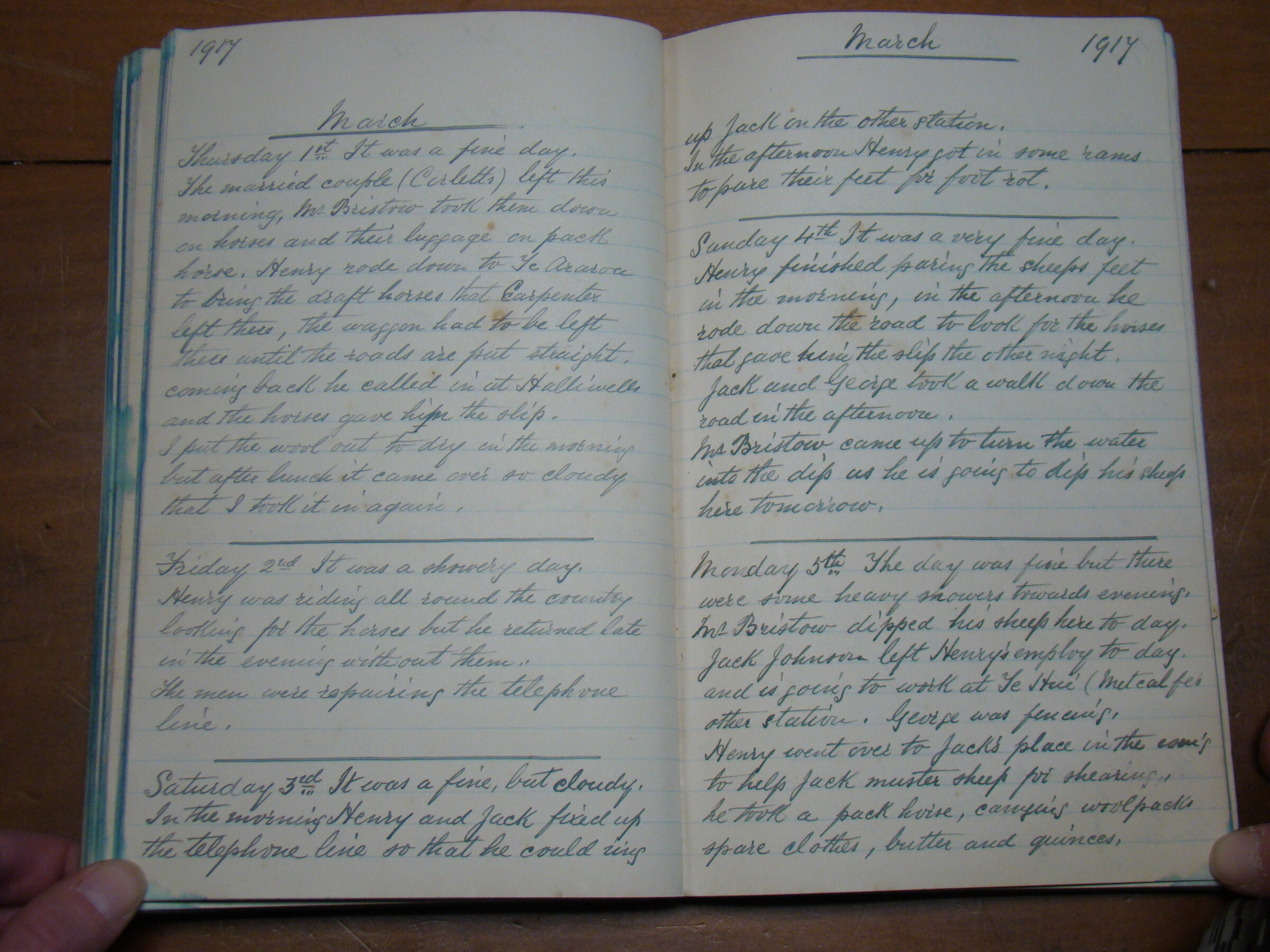 Original CS Clarke diary page