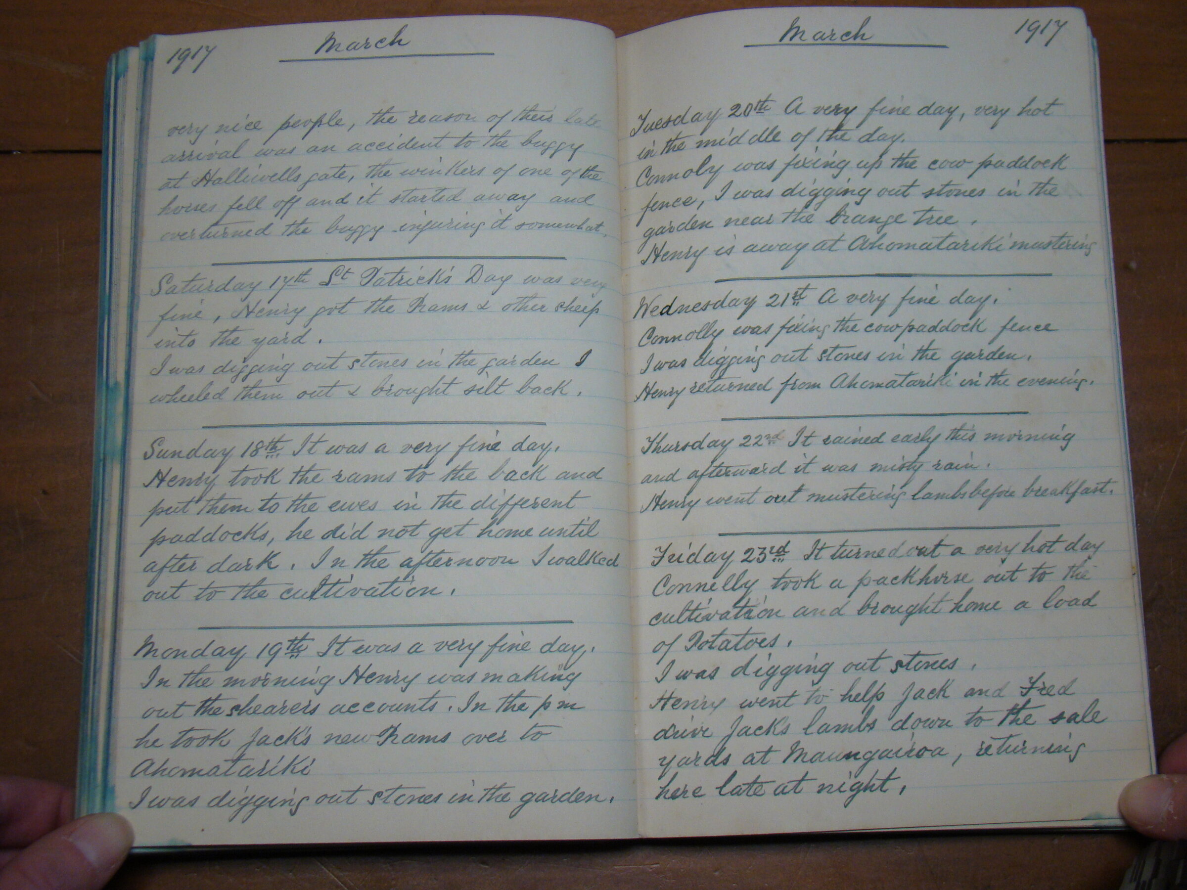 Original CS Clarke diary page