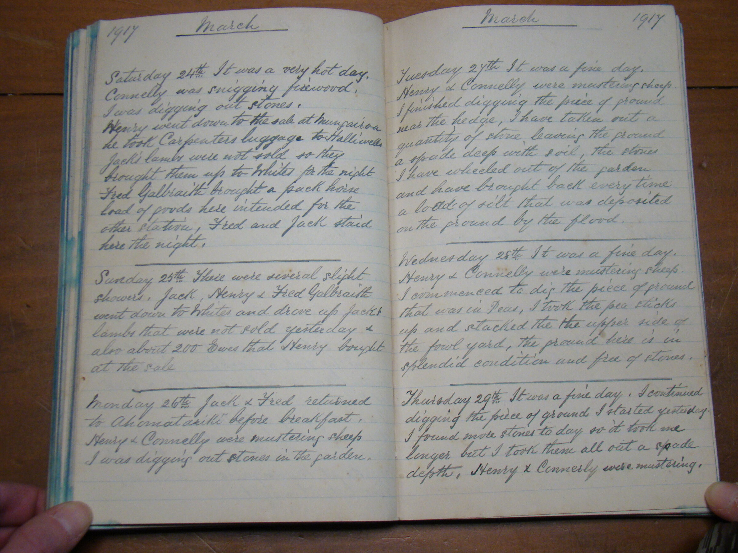Original CS Clarke diary page