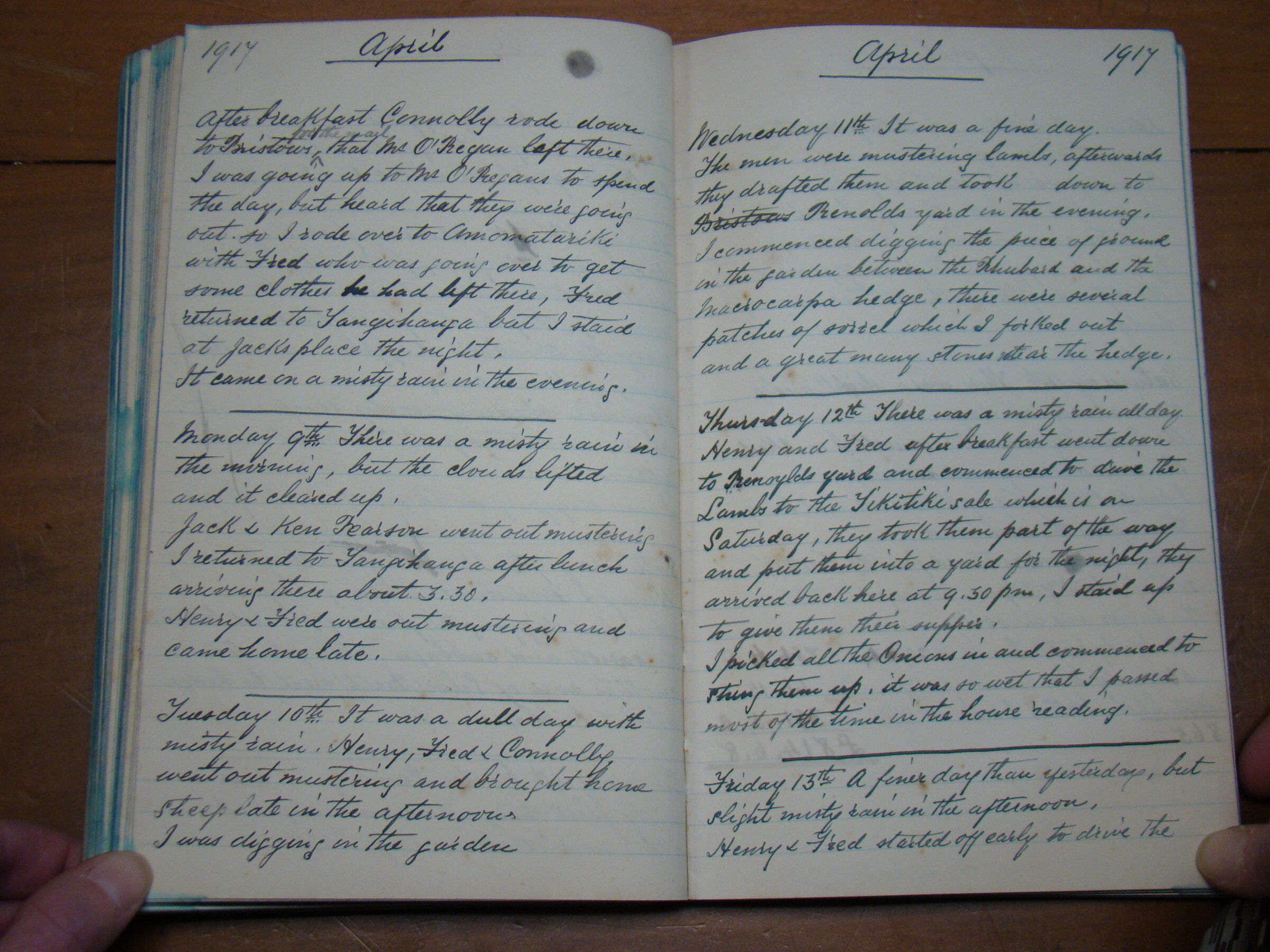 Original CS Clarke diary page