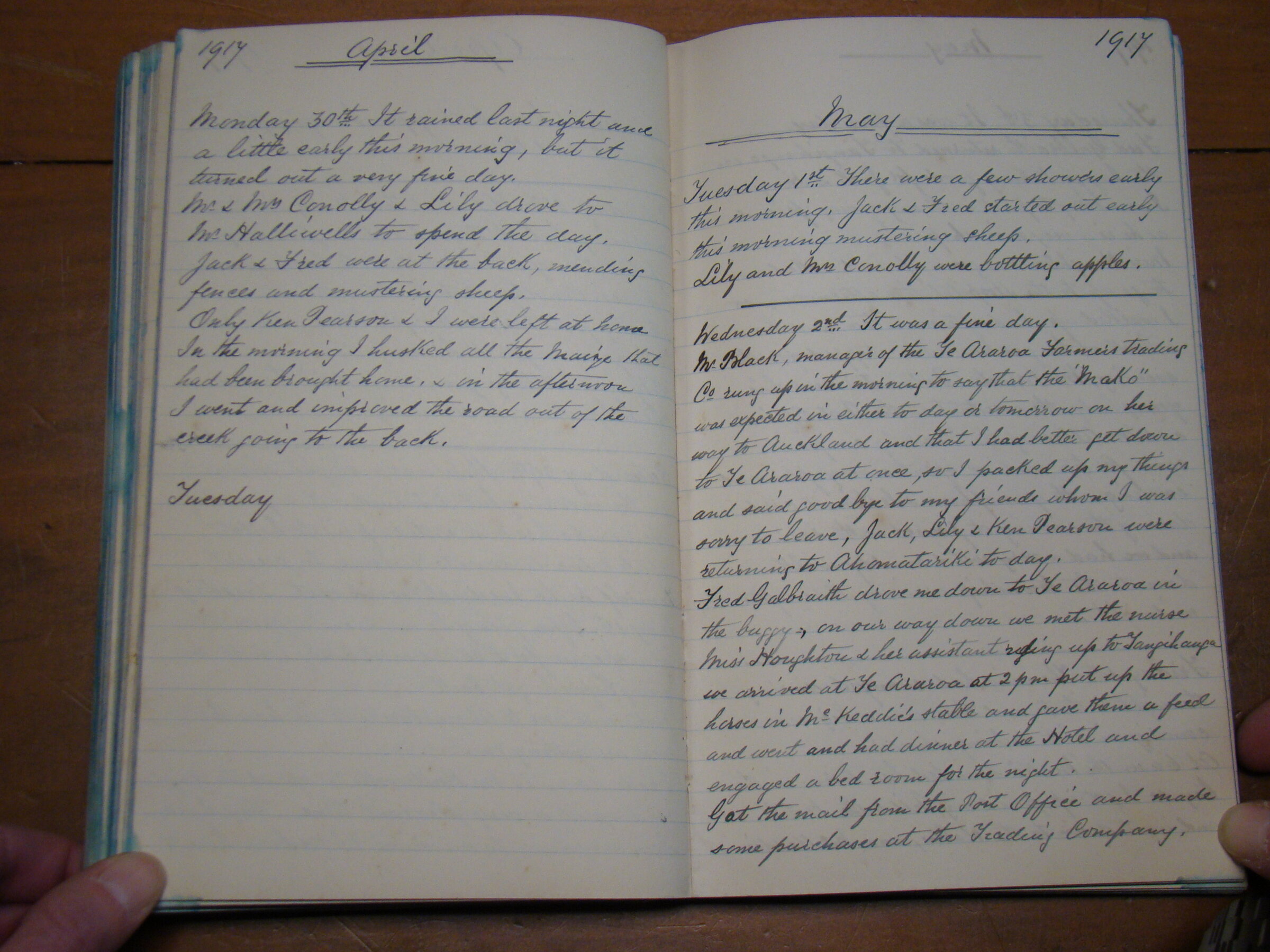 Original CS Clarke diary page