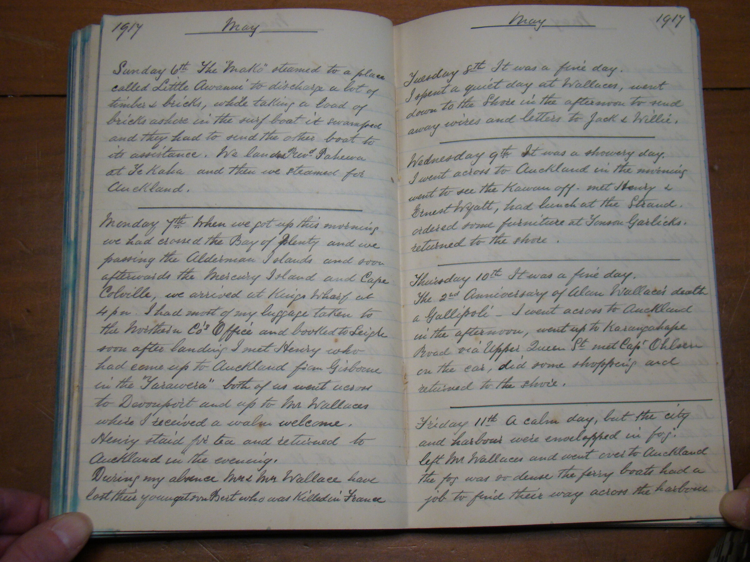 Original CS Clarke diary page